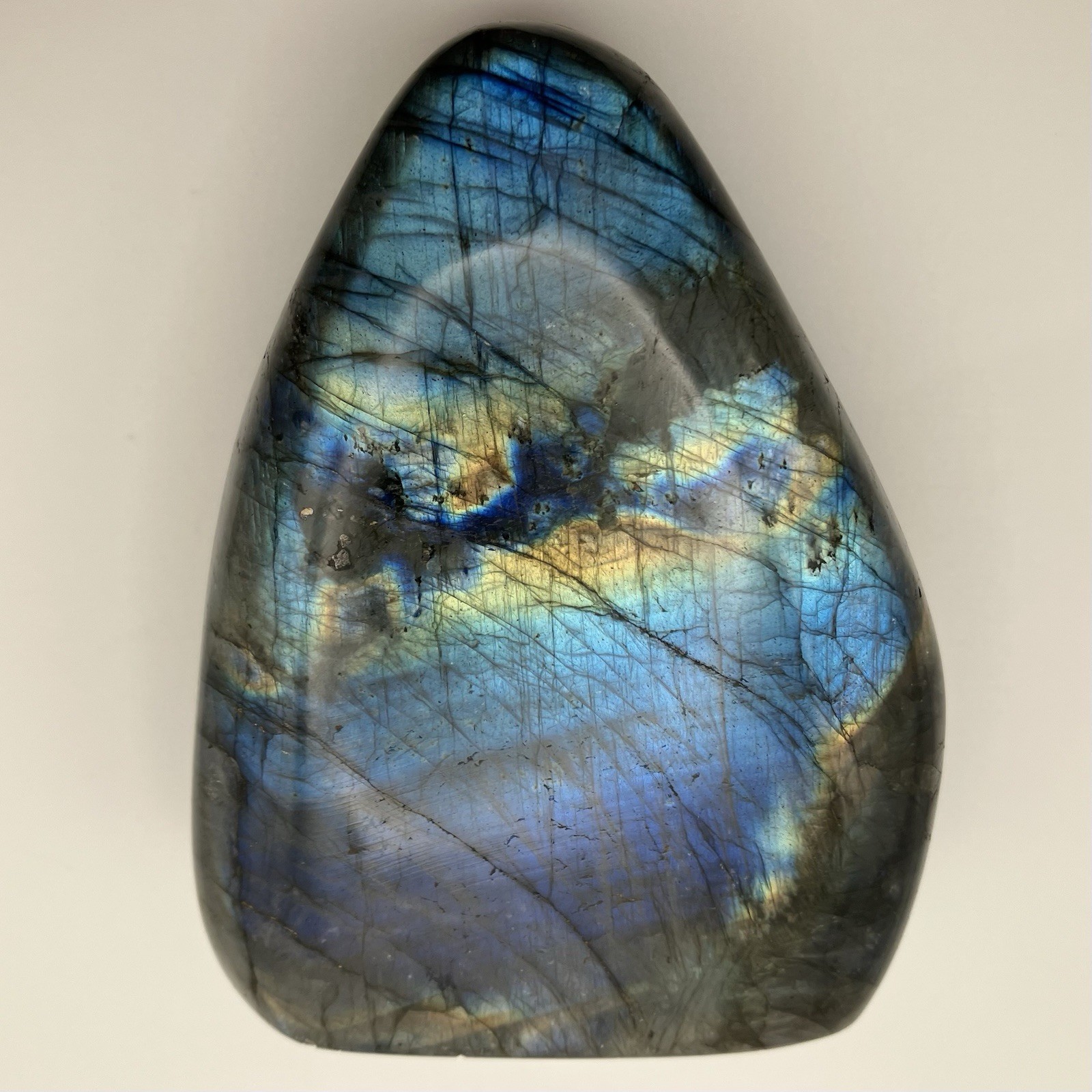 99mm XL 1+LB Rainbow Labradorite Freeform Tower Crystal Gemstone Specimen 504g