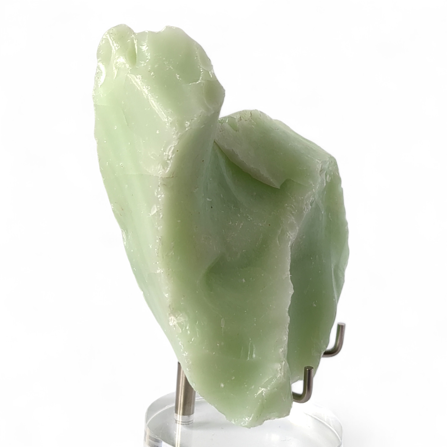 Lime Green Jadeite Art Glass Cullet Layered Opaque Slag Glass #4XL73