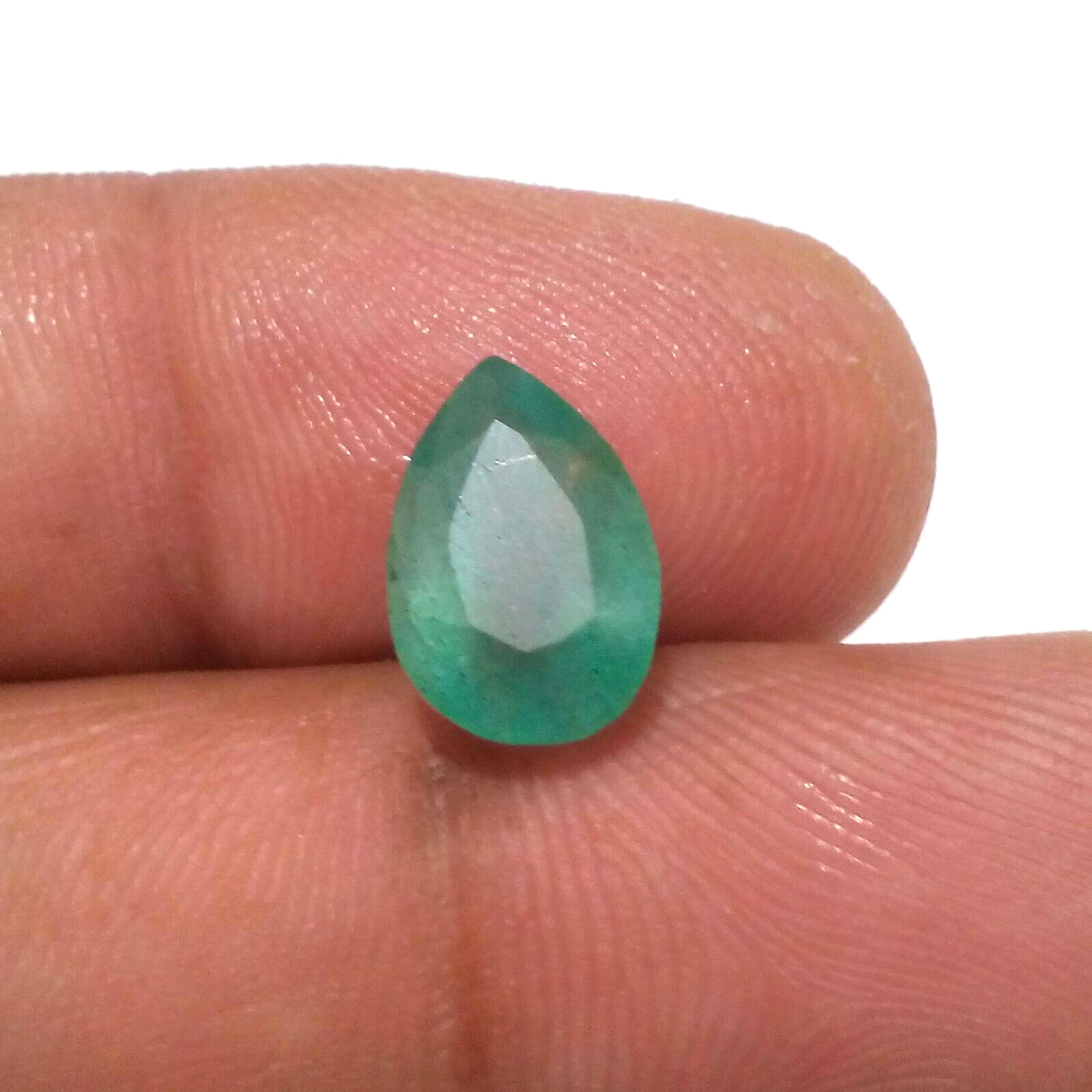 Exquisitely Zambian Emerald Faceted Pear 3.65 Crt Green Ravishing Loose Gemstone