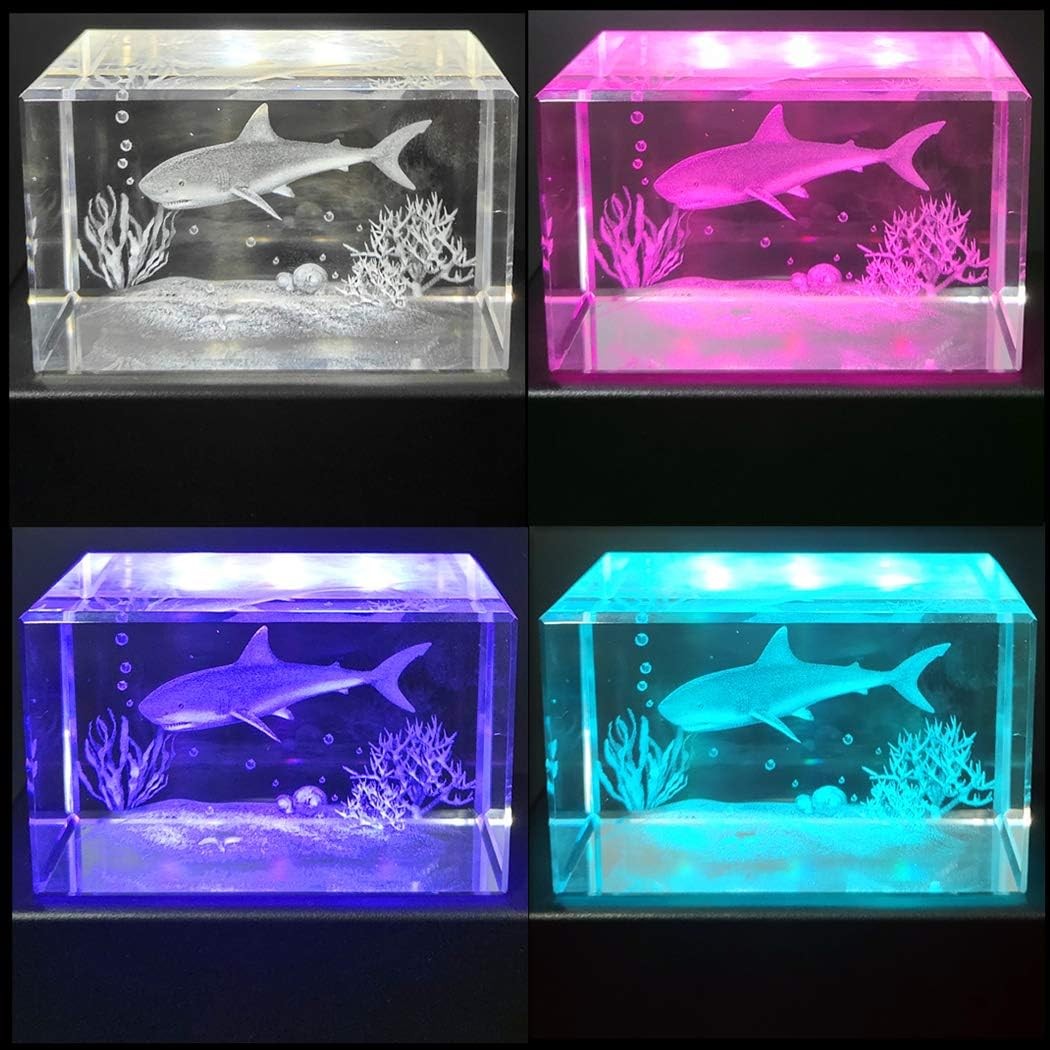 LED Light Base Rectangle Stand, Color Changing Display for 3D Crystal Art