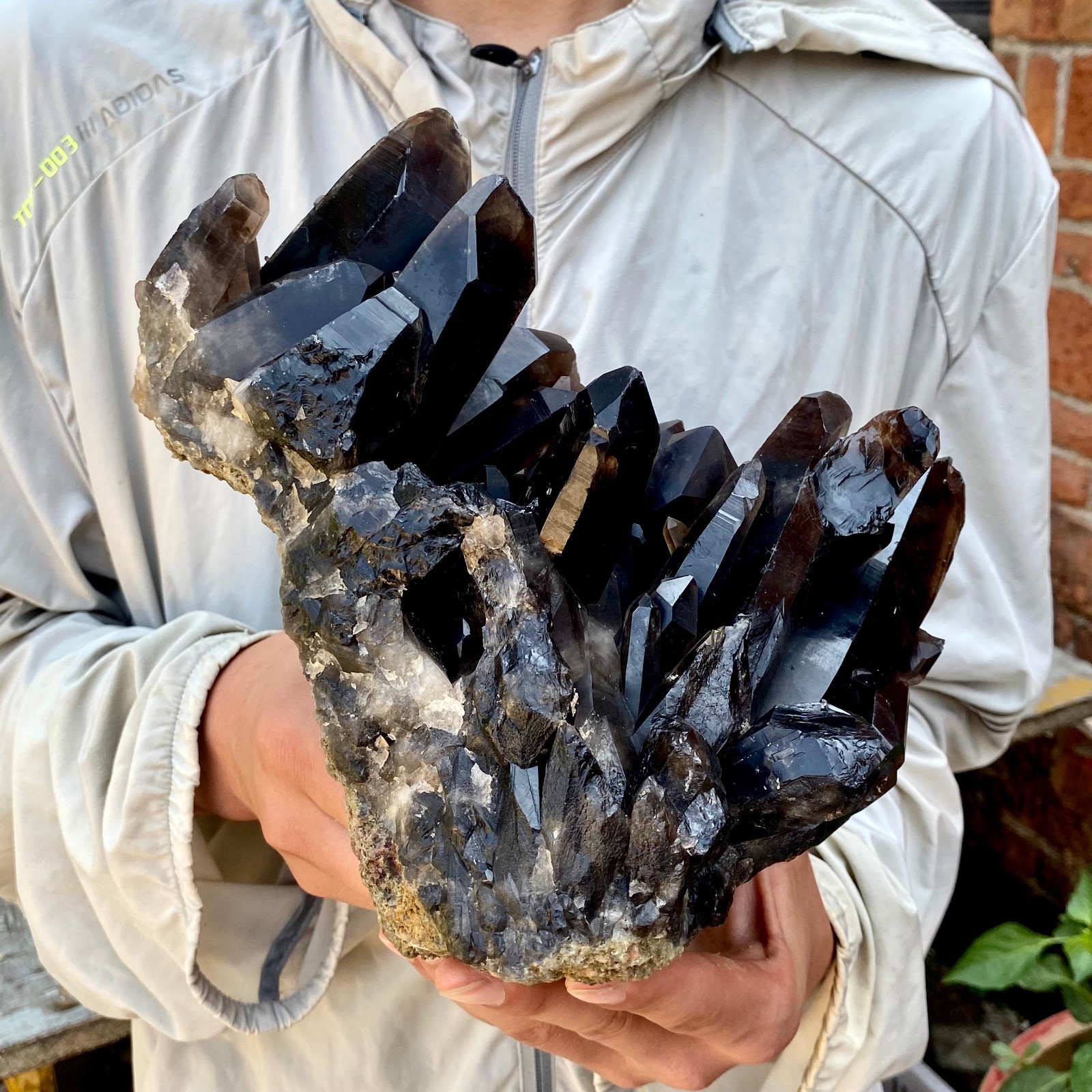 7.7LB Natural Tea black Crystal quartz Cluster Mineral Specimen Healing reiki