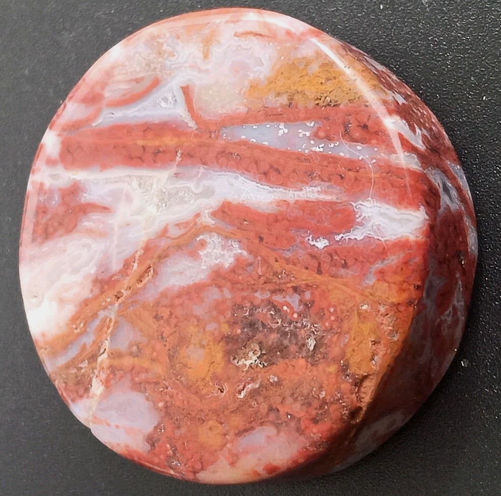 Cathedral Lace Agate Rare Mineral Mexico Mined 1-5/16″ Wide 1/4″ Thick