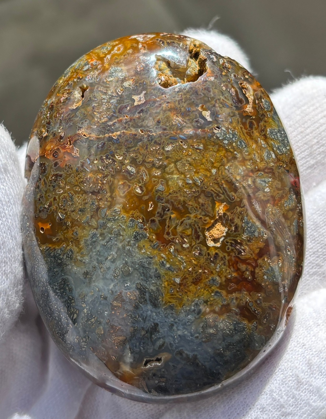 US SALE 187g LOT MULTI-COLORED MARCASITE/BLUE MIZONE OPAL PALMSTONES PALM STONE