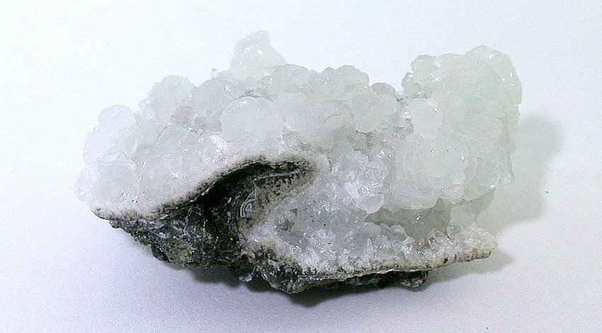 2 1/10 x 1 2/5 x 9/10 Inch Prehnite Jade Multi Crystal Malad India Specimen