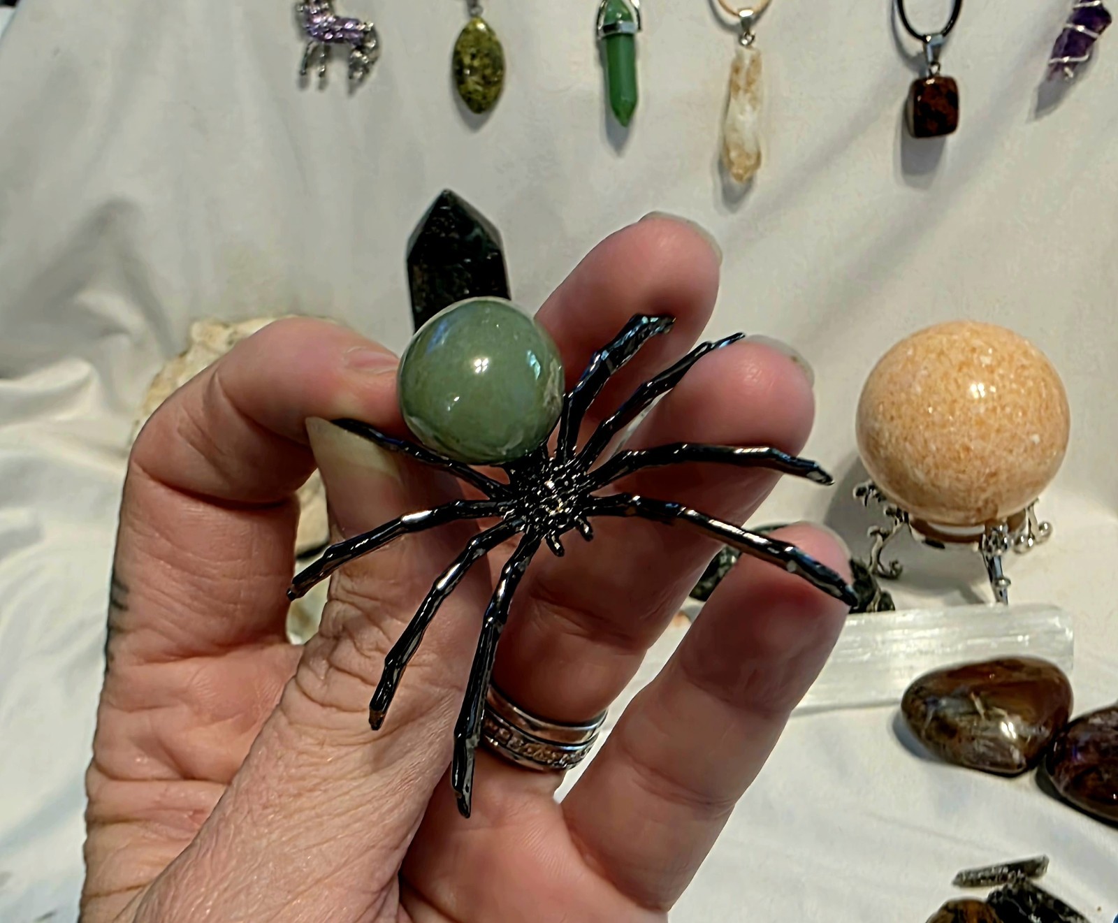 Large Lot SALE Crystal Mineral Specimen Figure Jewelry Tower Spider Sphere Usa