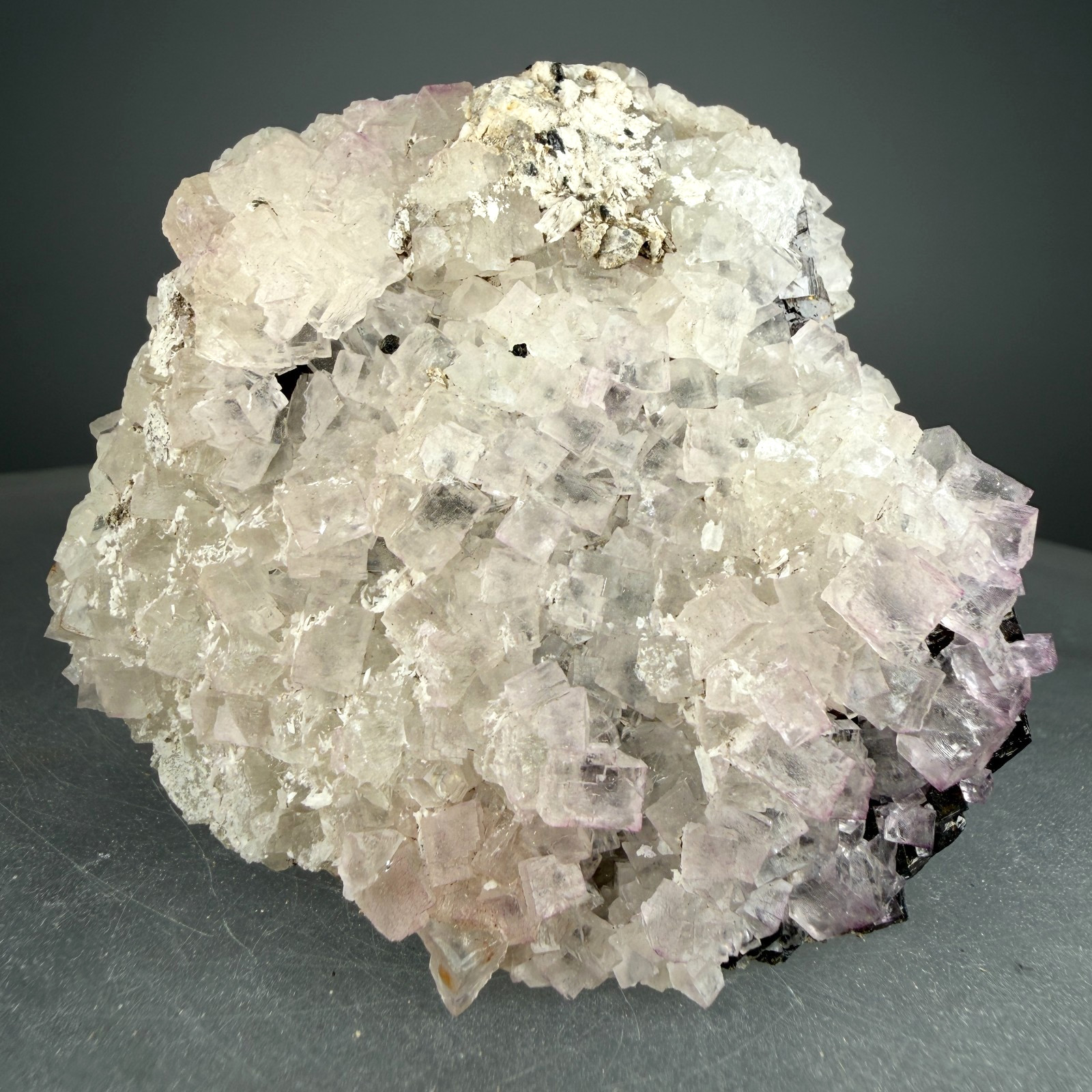 Nice Fluorite Crystals on Sphalerite: Caldwell Quarry, Boyle County, Kentucky