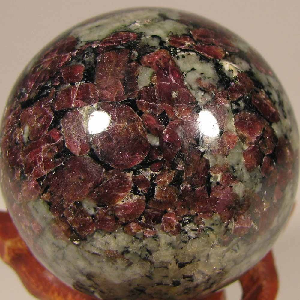 40mm EUDIALYTE Sphere Ball w/ Stand – Kola Peninsula, Russia