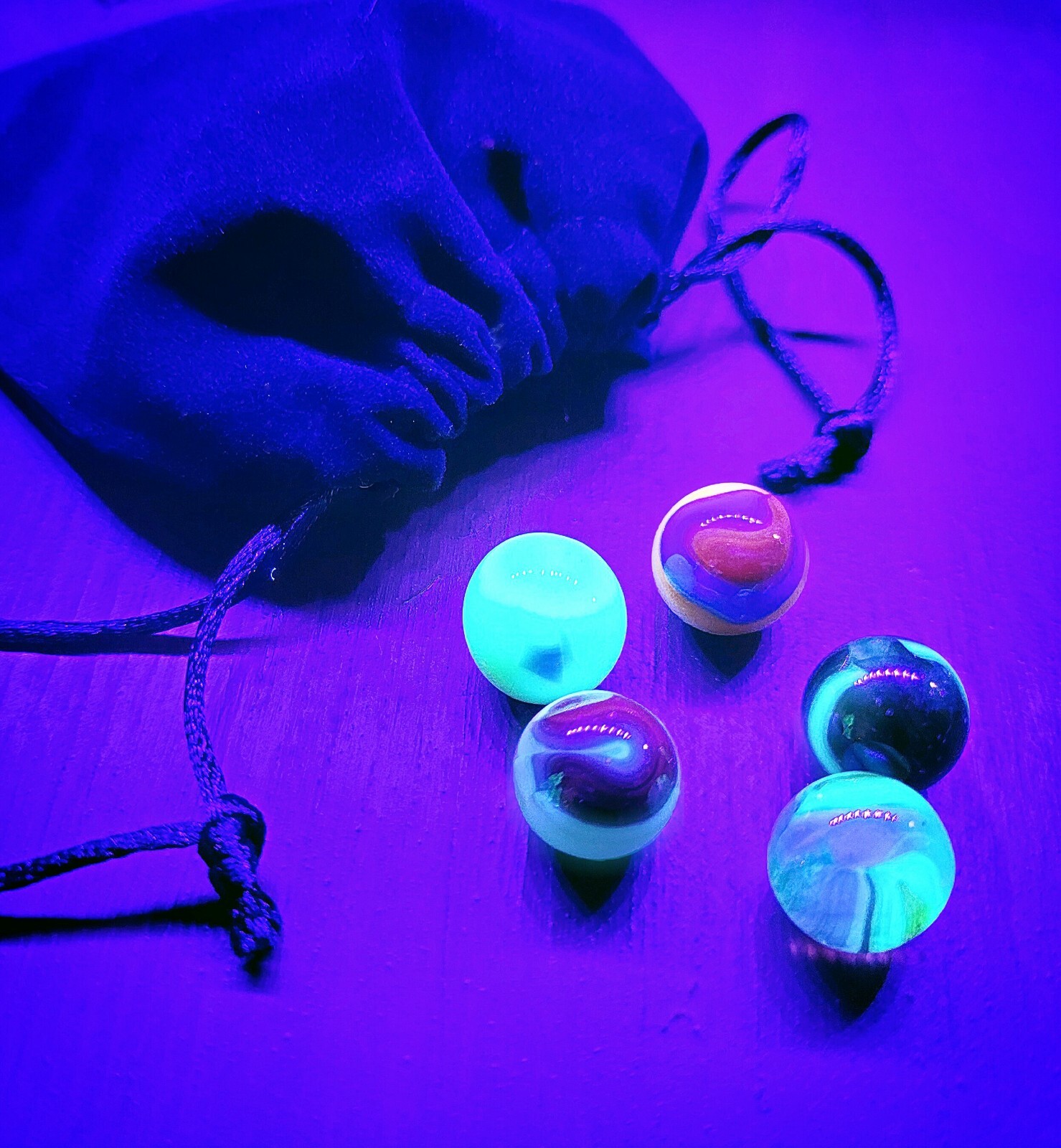 Uranium Glass Marbles, Curio Jar, Multicolor Vaseline Glass Marbles