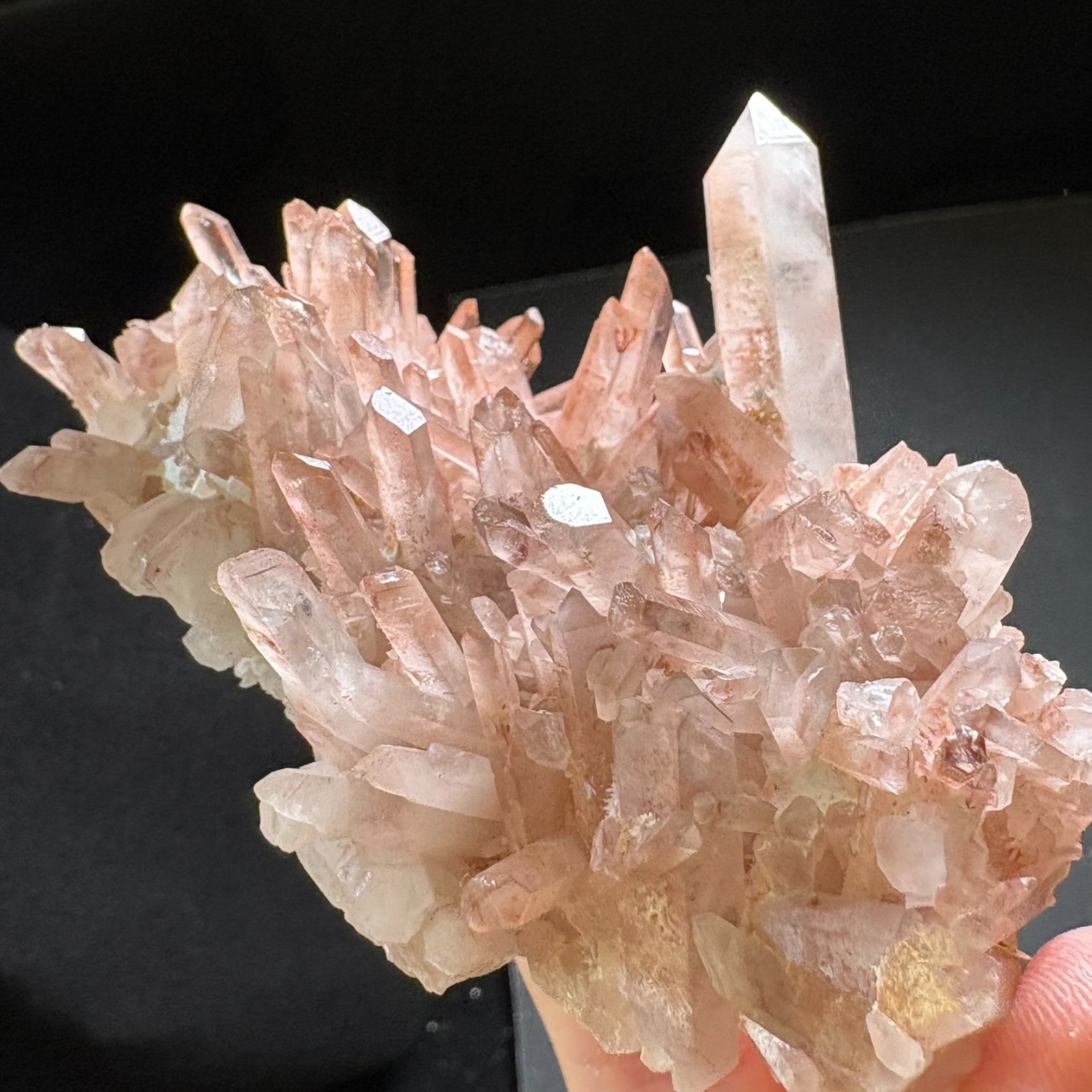 Natural Quartz Pyramid Inclusion Cluster Rare Specimen Raw Mineral Crystal Heal