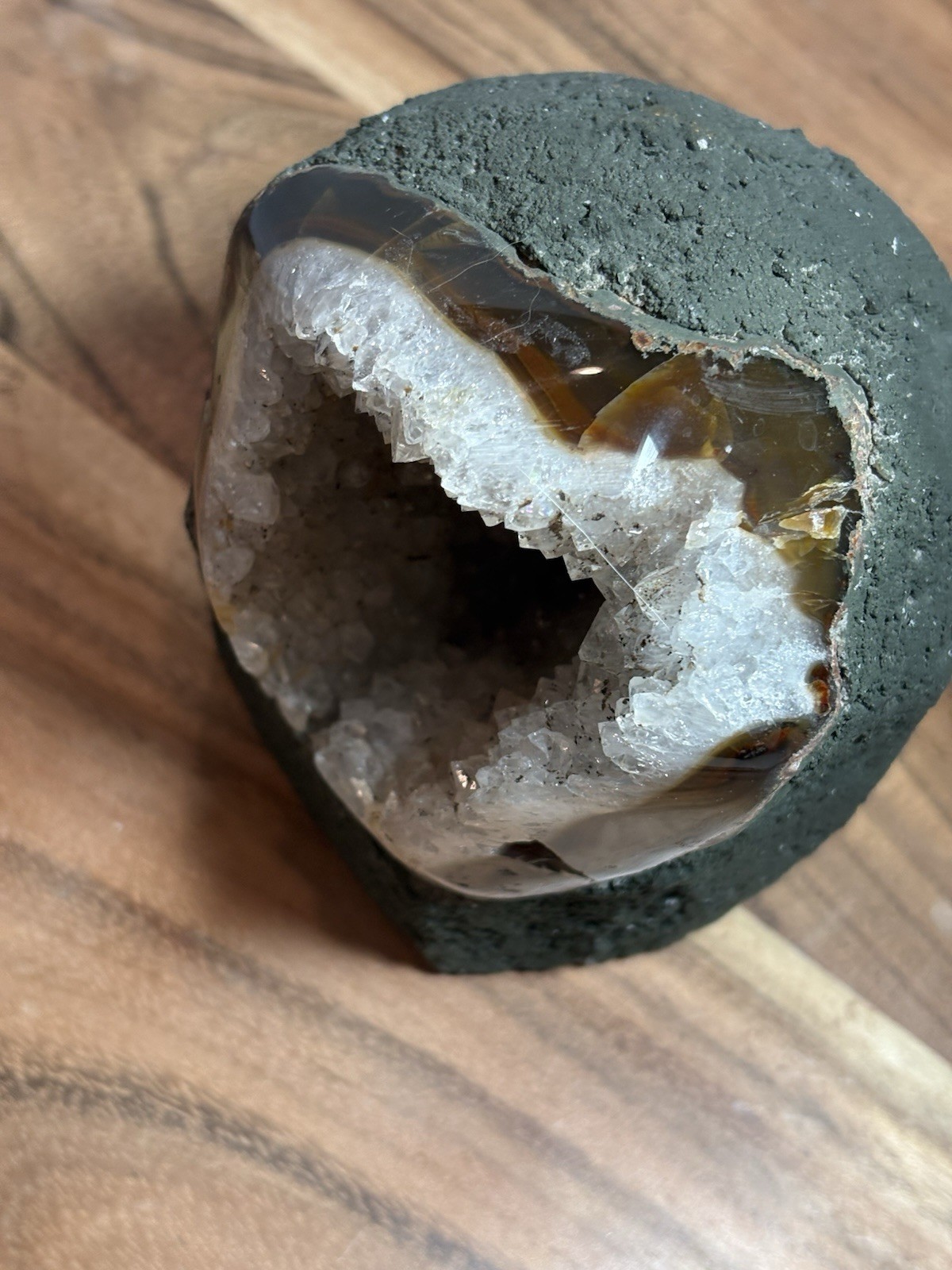1240g Mini Crystal Amethyst Cathedral With Brown Agate Banding Reiki Meditation
