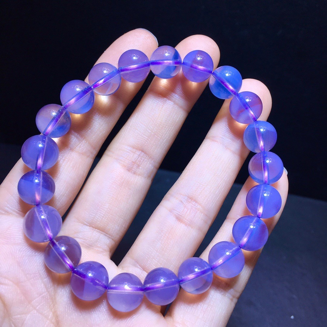 Natural Amethyst Crystal Lilac Purple Cream Body Chain