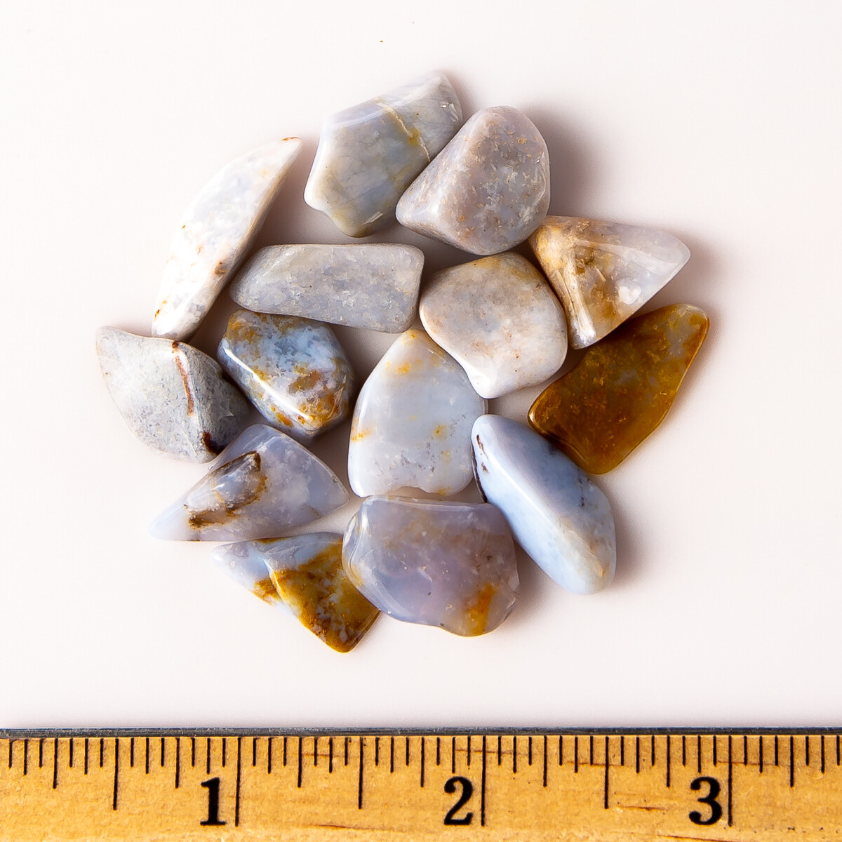 25g Tumbled Blue Chalcedony Gemstone Crystals 10-20 Stones Rocks Gems Healing