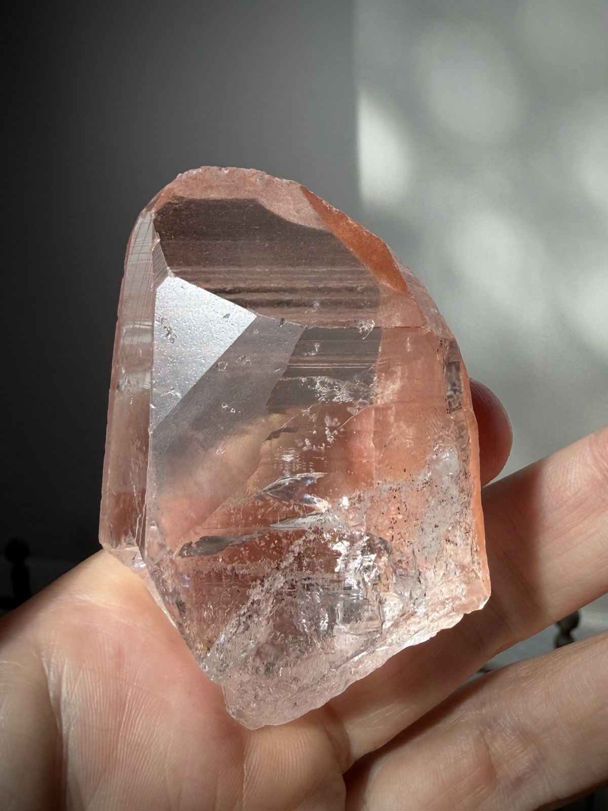 Strawberry Quartz Crystal Lemurian Quartz Window Quartz Natural Lemurian Brazil