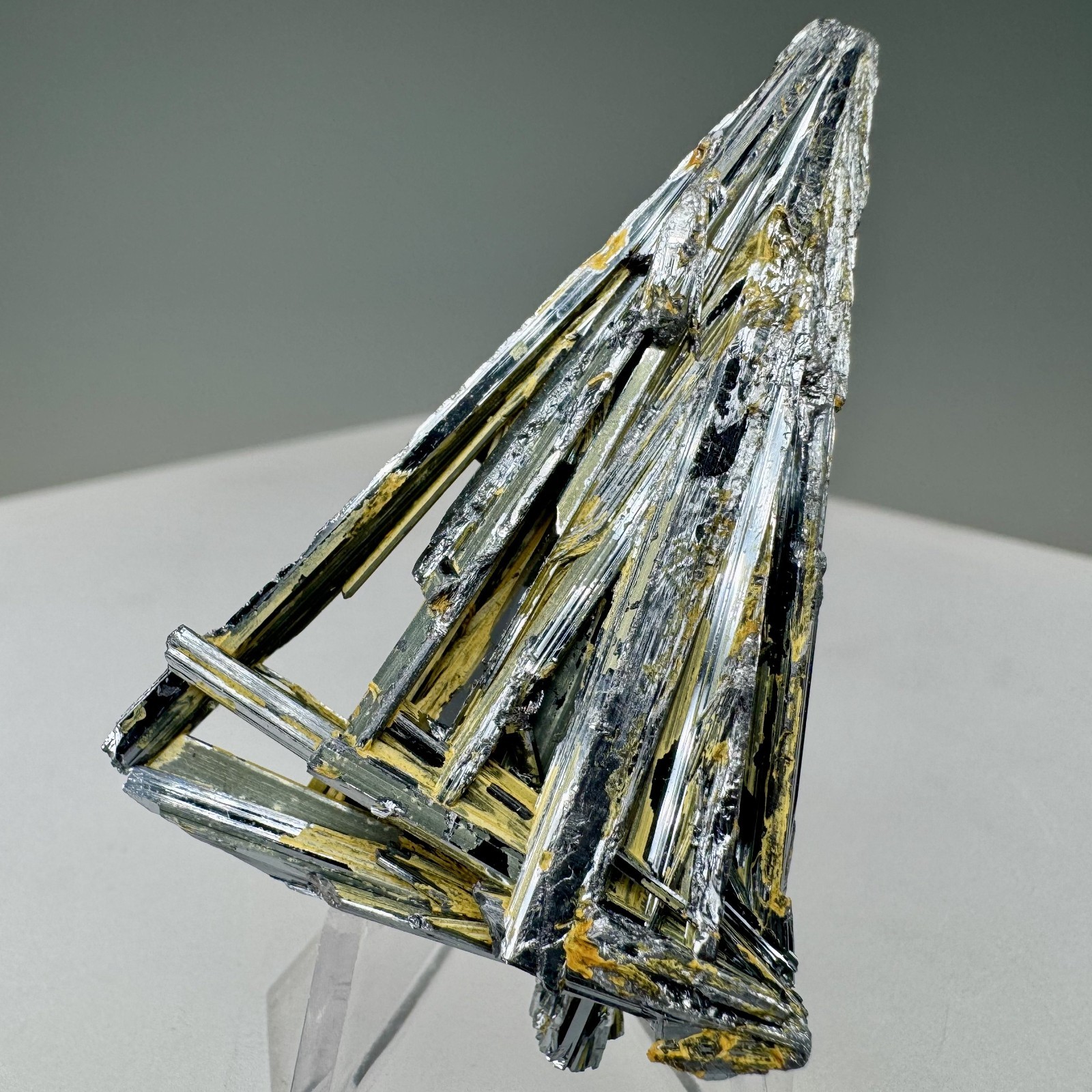 Fine Stibnite Crystal Group: Pribram, Central Bohemian Region, Czech Republic