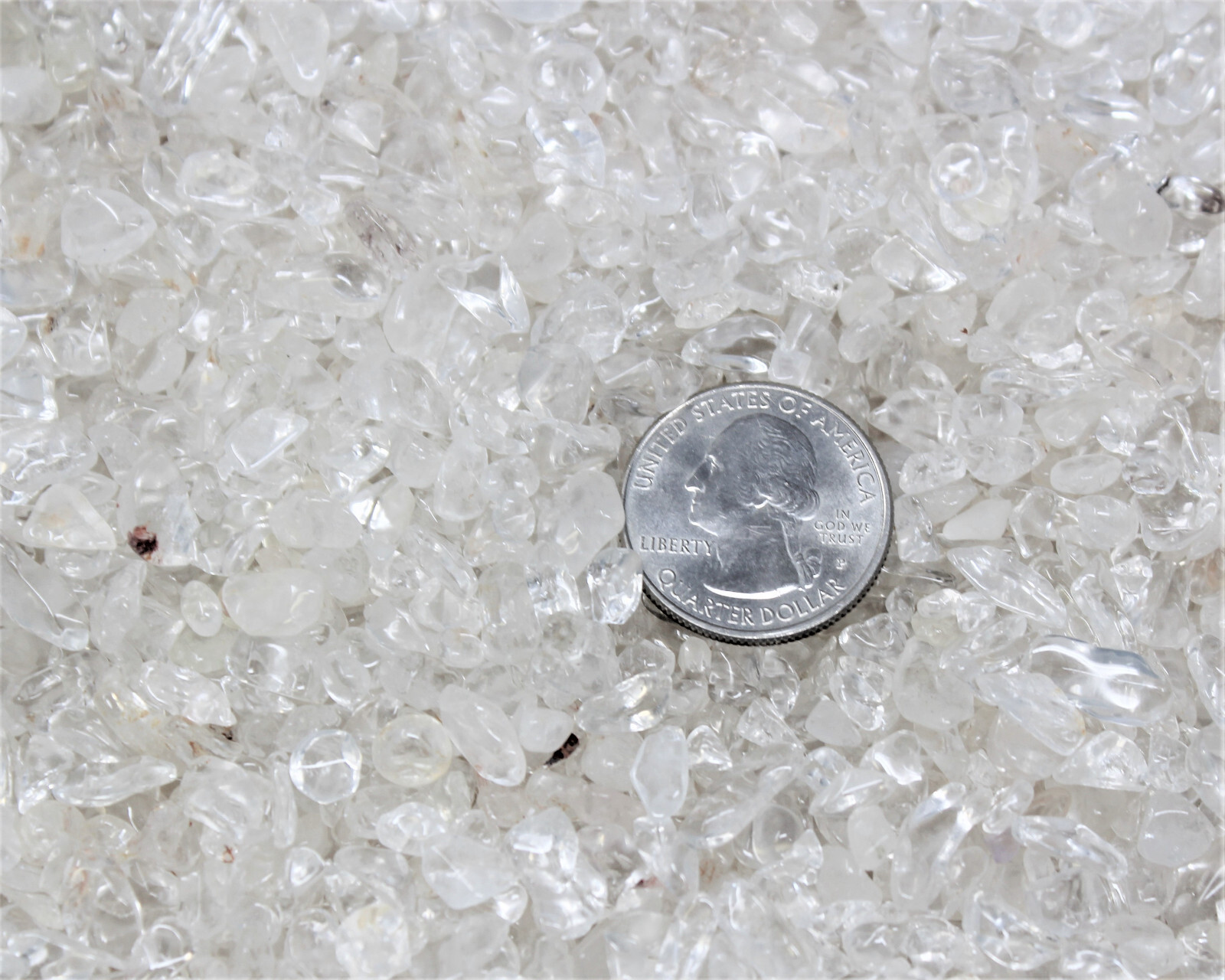 Bulk 1/4 lb Clear Quartz Semi Tumbled Stones Chips Mini Crystal 5 – 15 mm (4 oz)