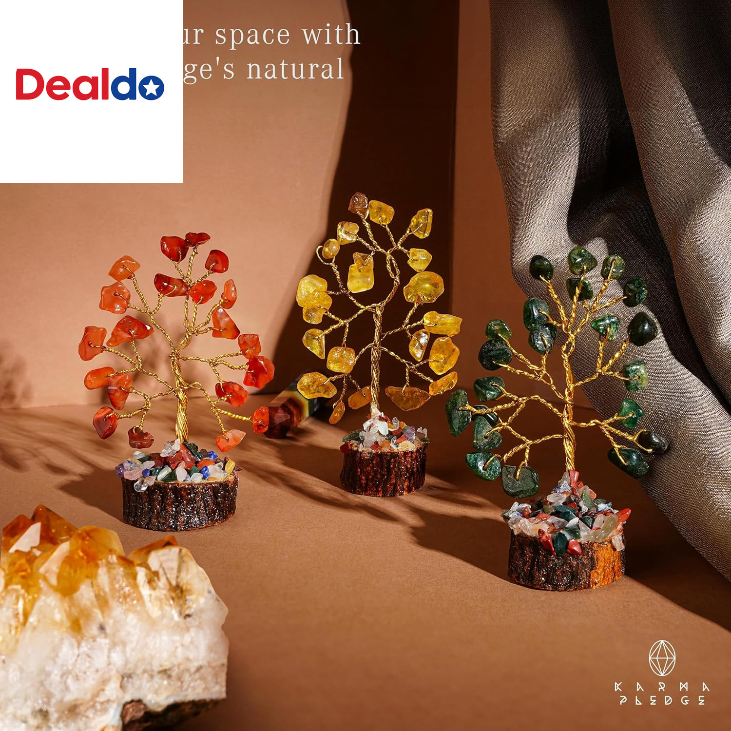 Crystal Tree Set of 12 Unique Birthday Gifts for Women, Sister, Mom, Home Office