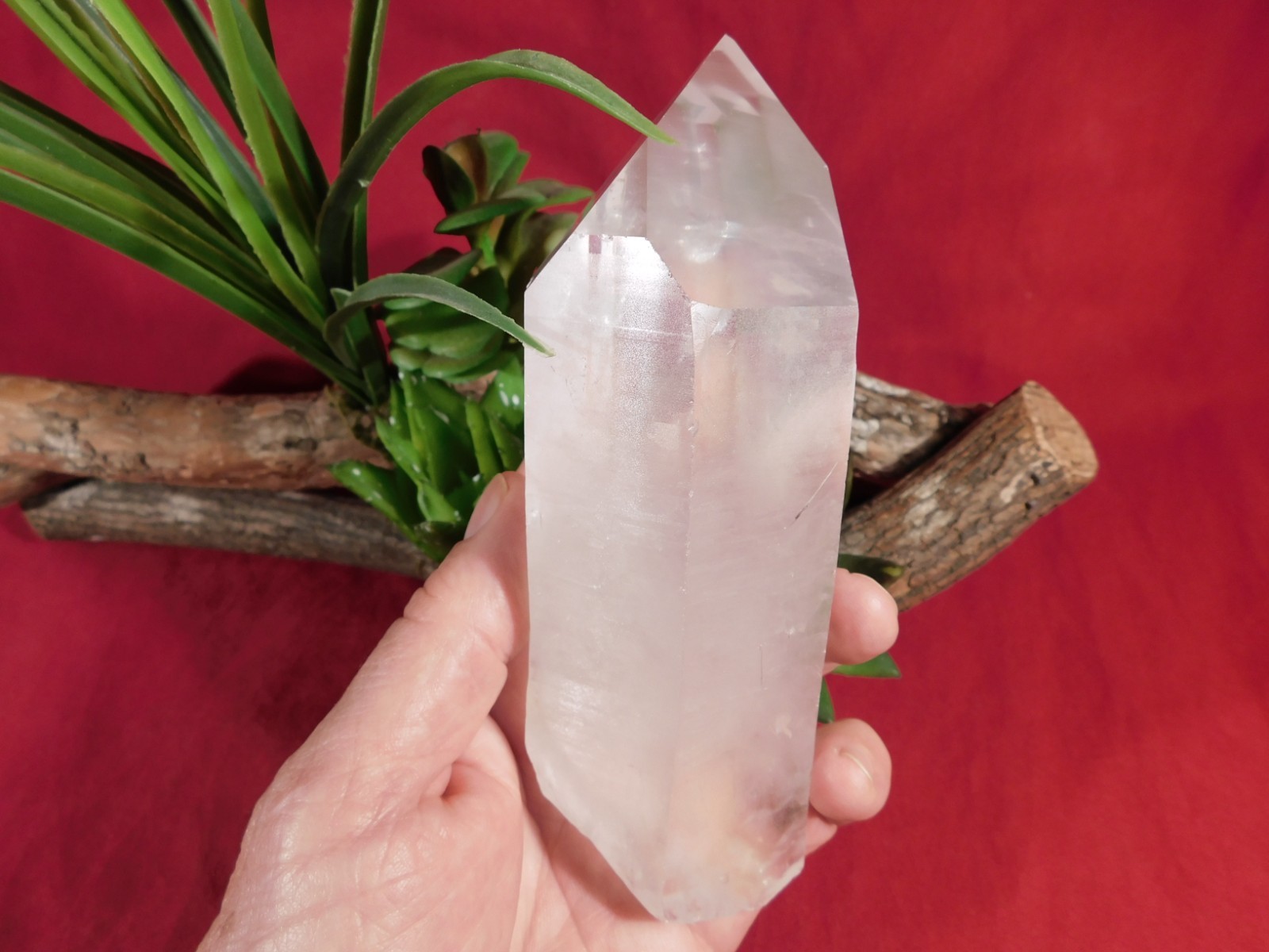 Big! Semi Translucent LEMURIAN Quartz Crystal From Brazil 710gr