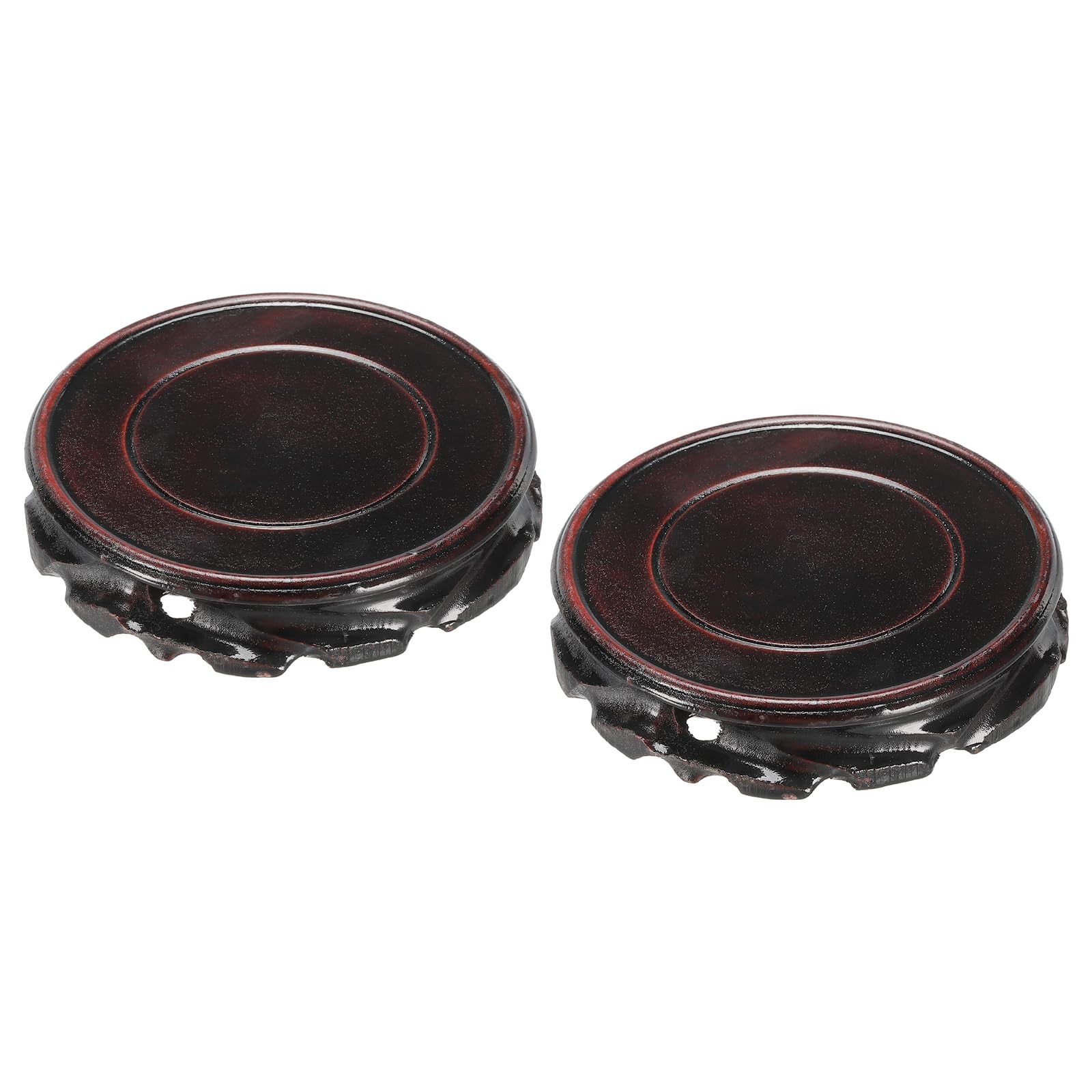 Wooden Display Stand Base Stand Holders 110mm/4.33 inch Diameter Black for Va…