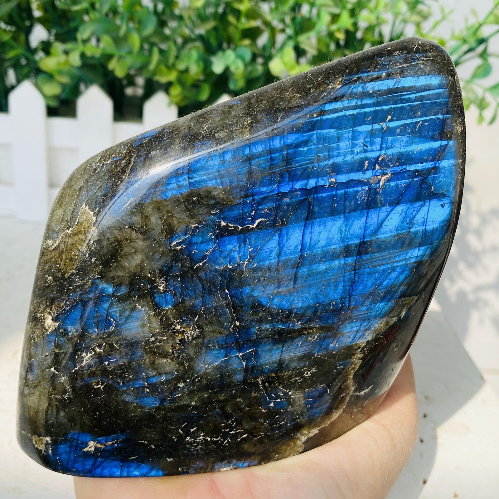 Natural Purple Labradorite Quartz Crystal Freeform Mineral Specimen 1060g