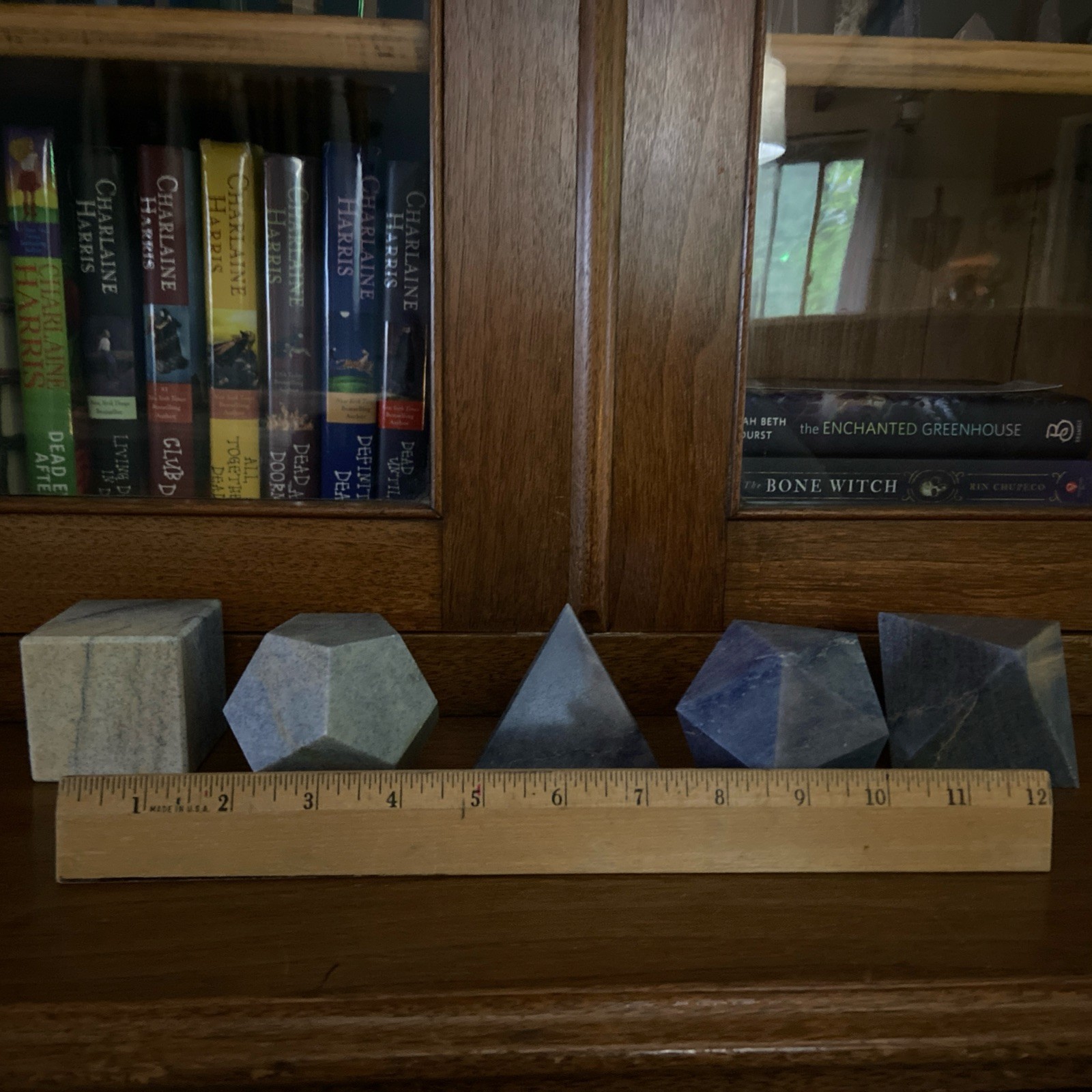 Blue Aventurine Crystal Stone Sacred Geometry Set