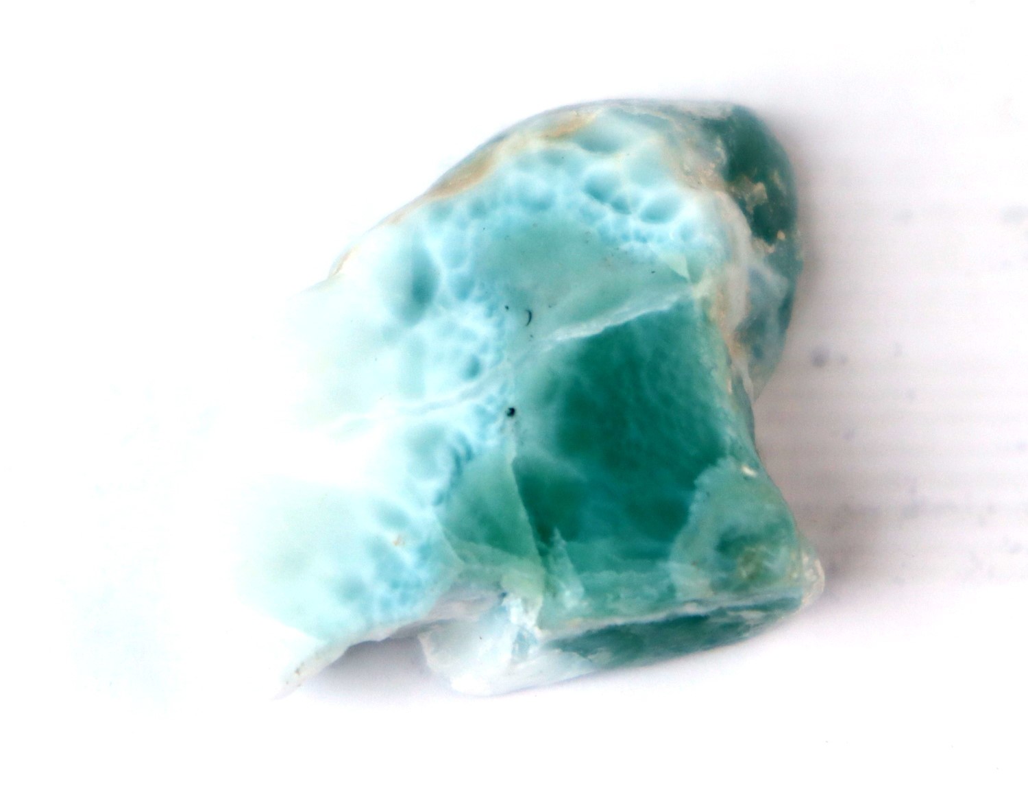 Lovely Natural Green Blue Larimar Slab Slice Specimen 36mm 12.3g