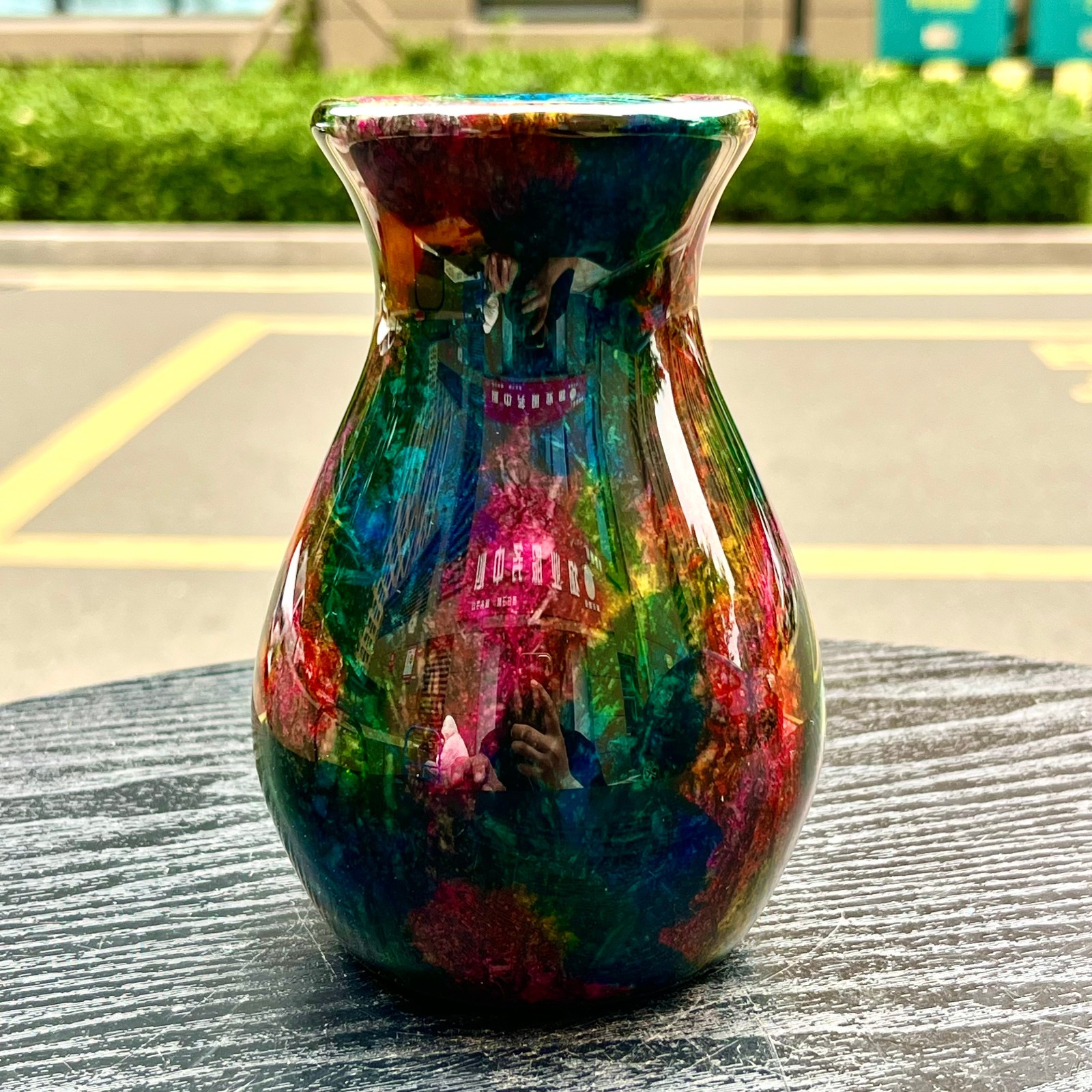 1.06LB Natural “Seven Colors Jade” vase specimen -Taiwan China