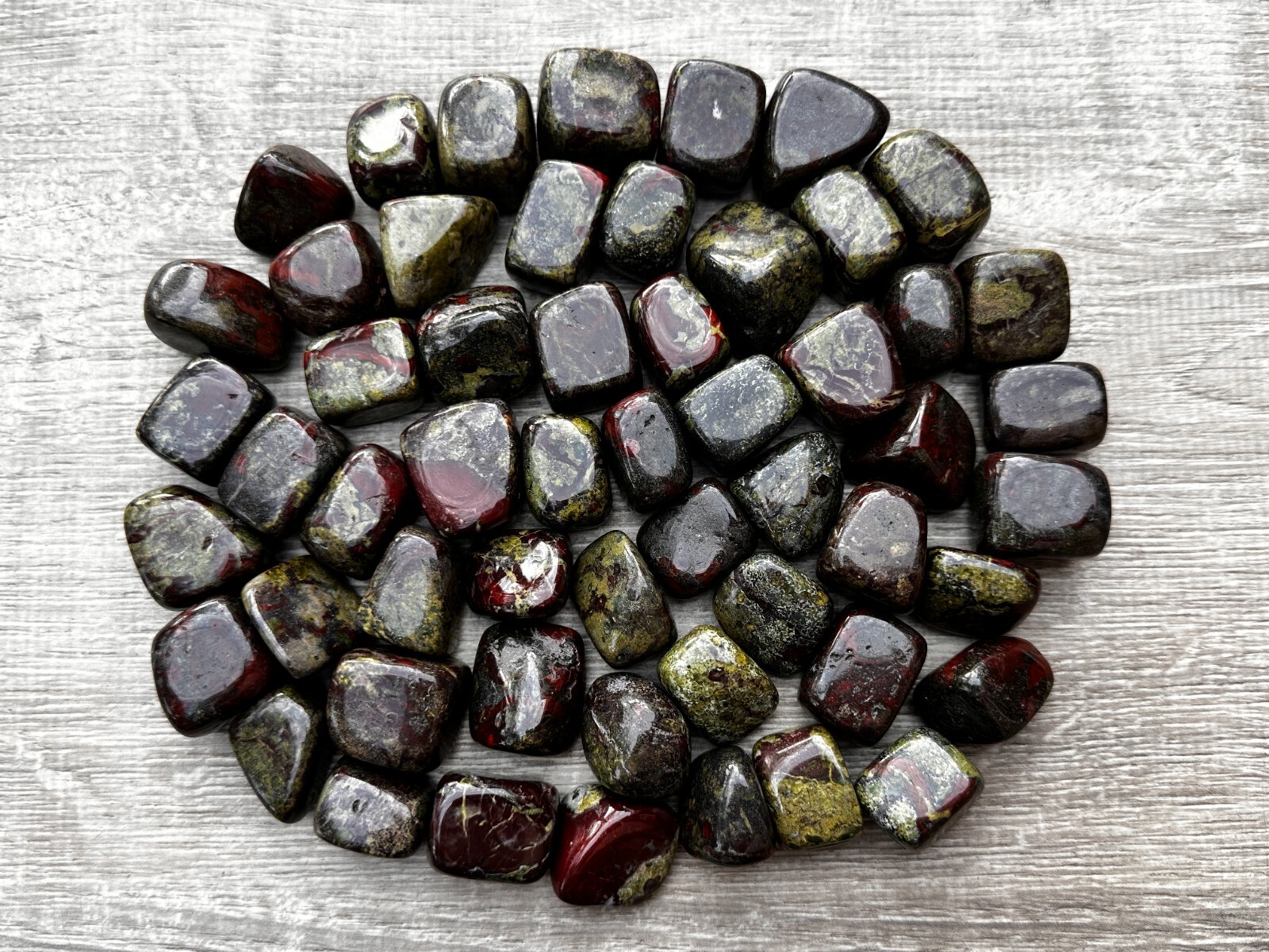 Grade A++Dragon Blood Jasper Tumbled Stones 0.75-1.25″, Wholesale Bulk Lot