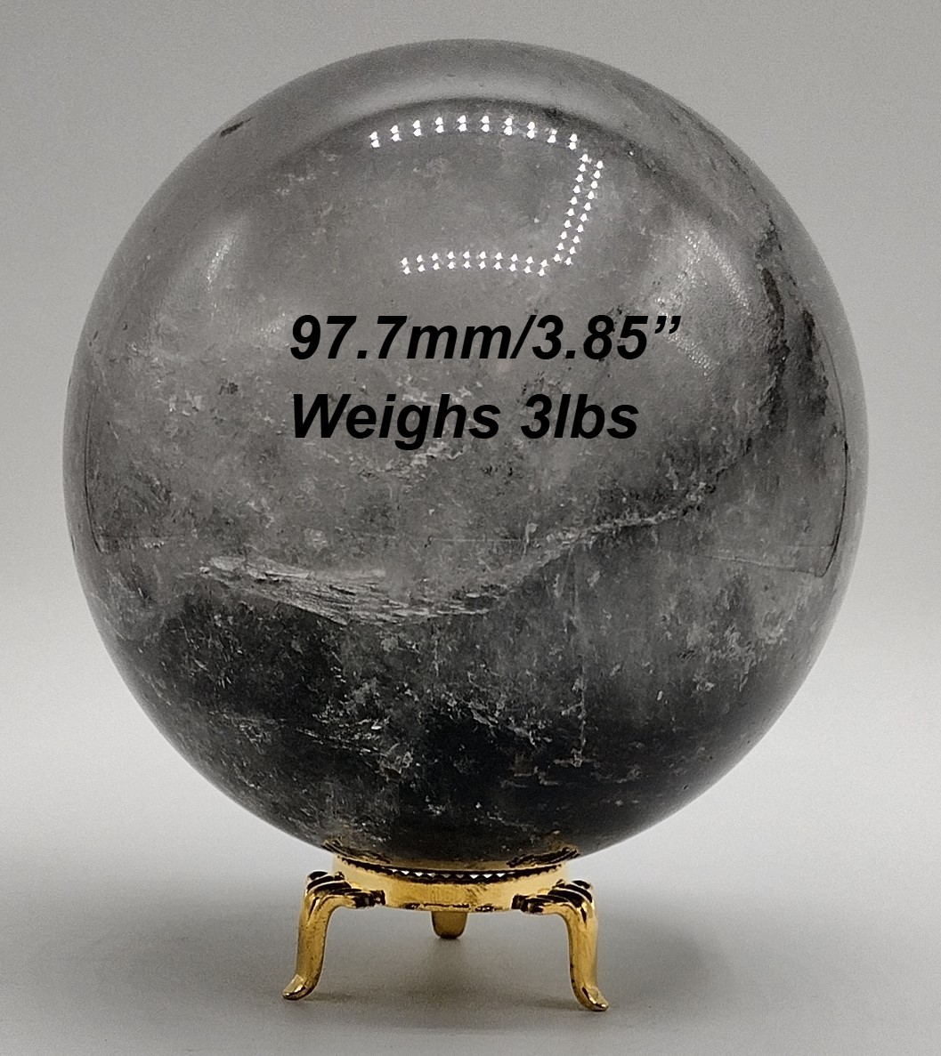 Gold Metal Crystal Ball Stand Sphere Holder – Sturdy Tripod Display Base 1.5”
