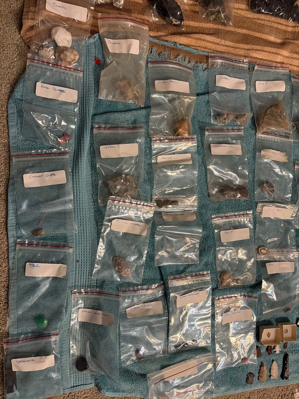 Huge lot of over 100 Different-Rocks, Minerals, Crystals & Fossils Mixed Lot .