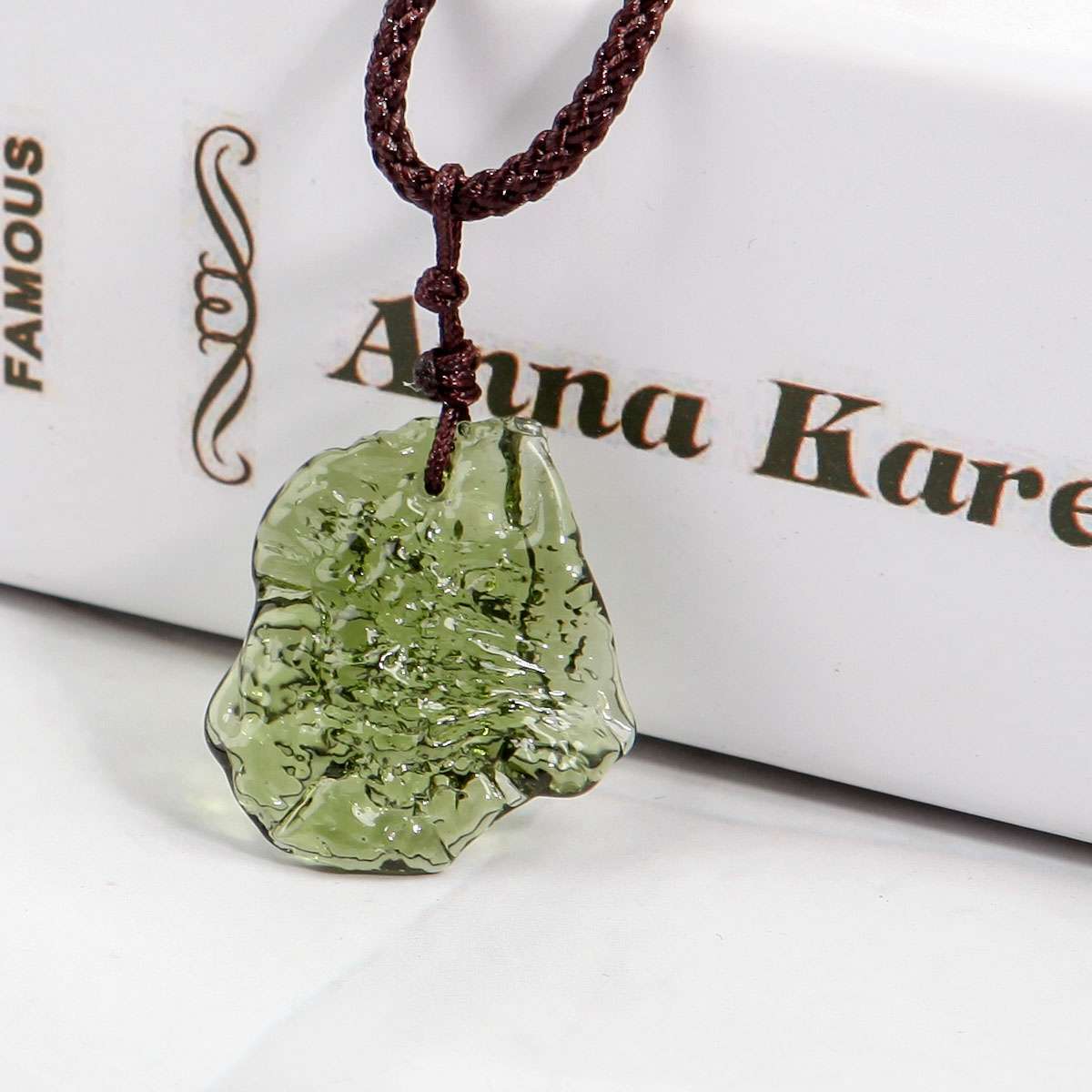 Natural Czech Moldavite Meteorite Impact Pendant Necklace Chakra Healing Green