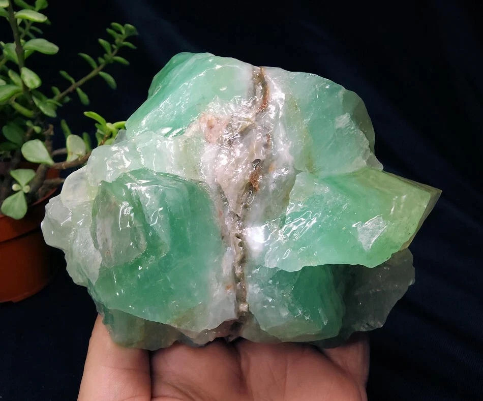 SPECTACULAR BIG 5 INCH GREEN CALCITE CRYSTAL w/ STAND