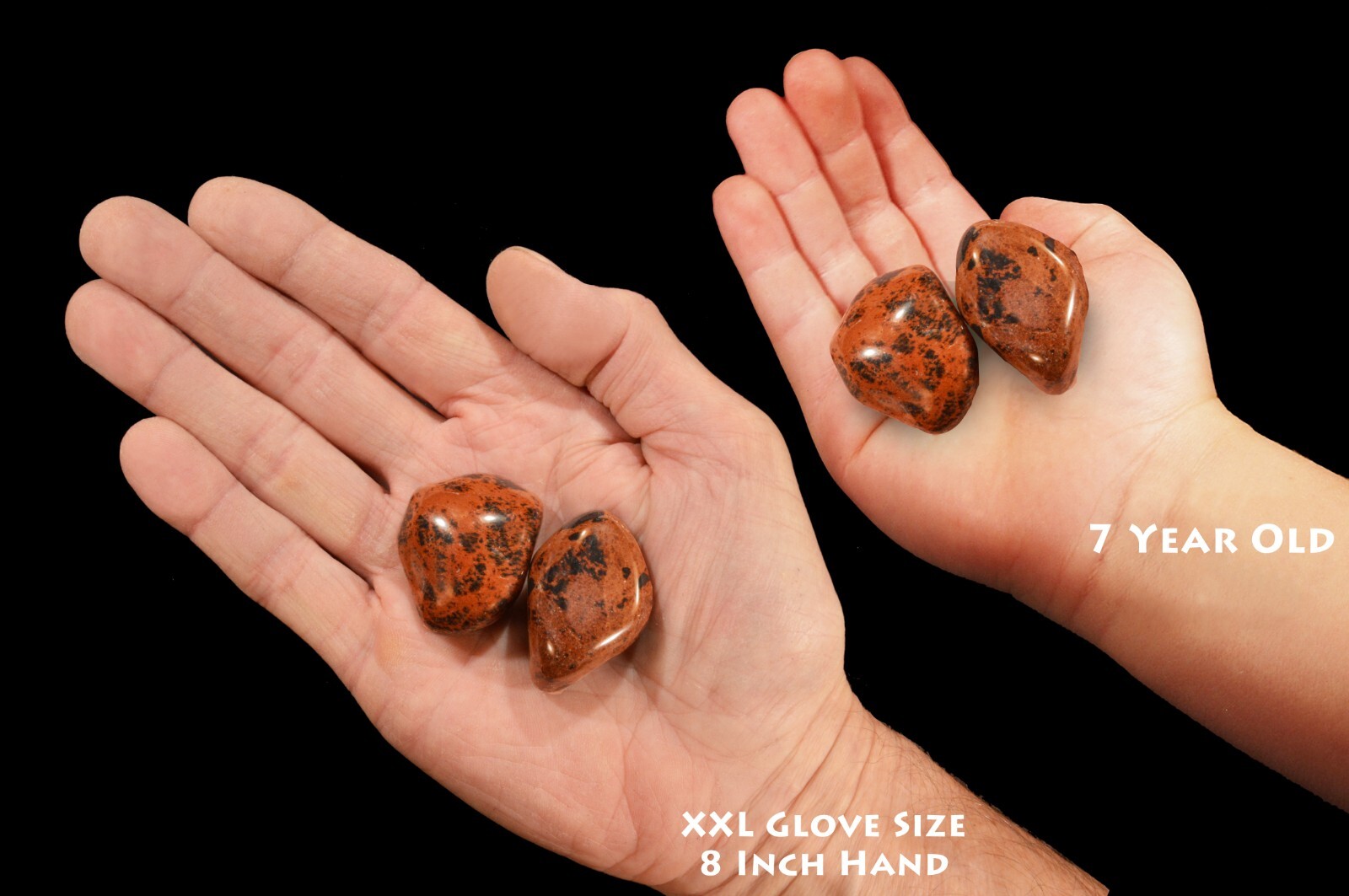 Mahogany Obsidian 1 1/2″ Set of 2 Metaphysical Sacral Chakra Healing Stone