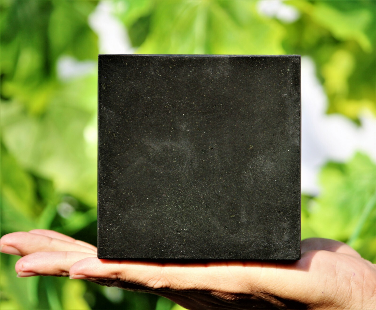 Large 105MM Black Tourmaline Quartz Crystal Chakra Healing Energy Stone Cube