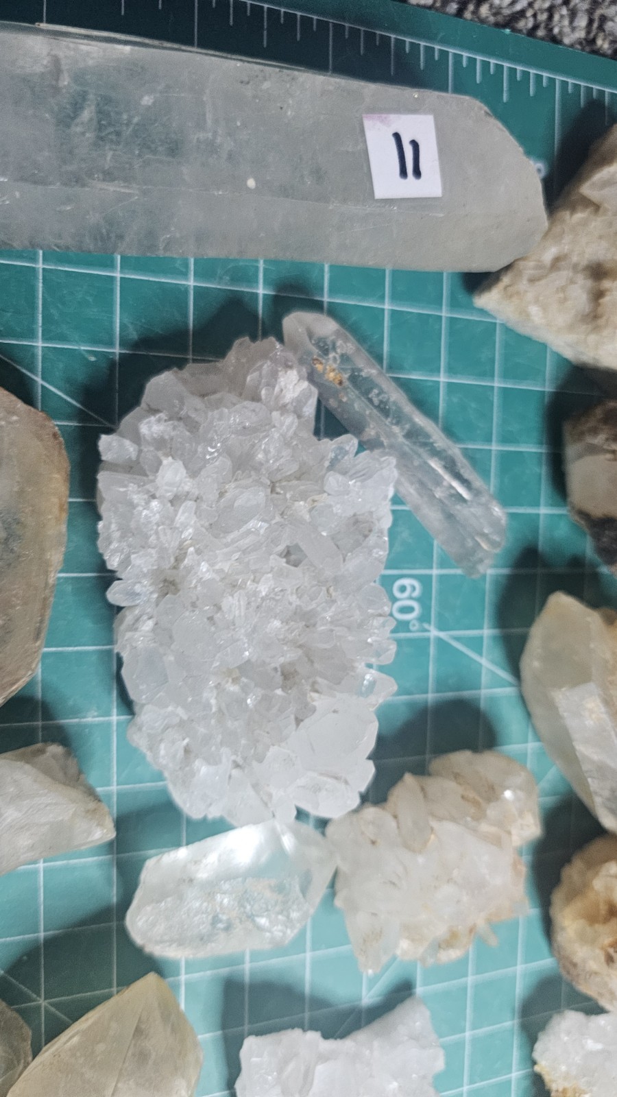 Huge Lot Of Quartz Crystal Points And Clusters. Iron Stained.