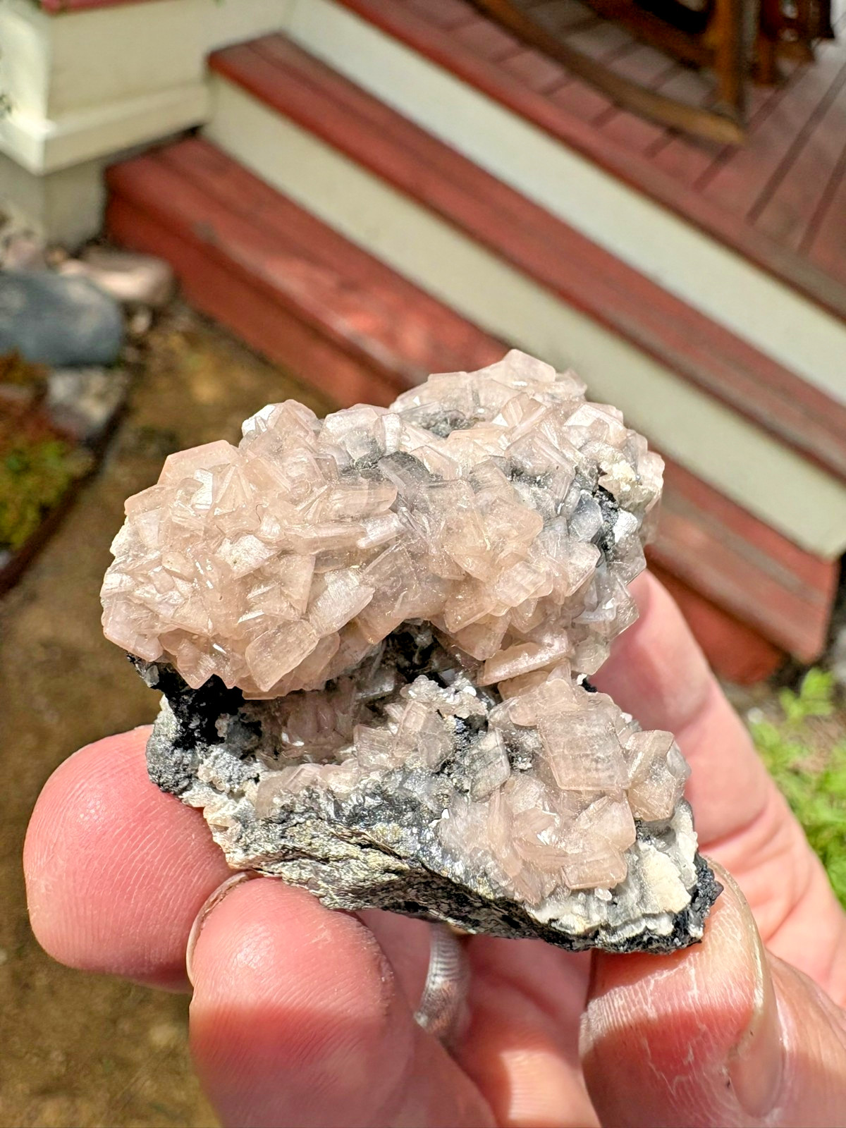 Smithsonite on Tennantite, “cobaltoan”, Tsumeb, Namibia