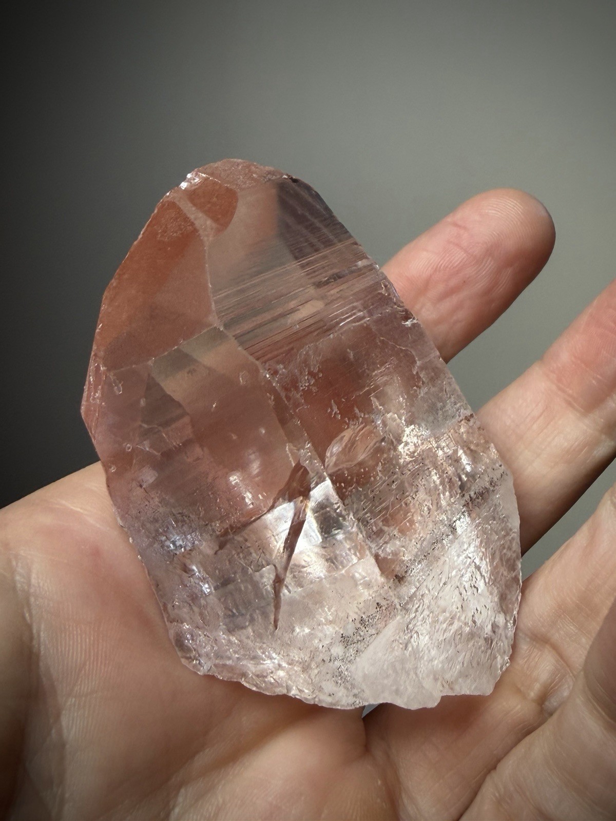 Strawberry Quartz Crystal Lemurian Quartz Window Quartz Natural Lemurian Brazil