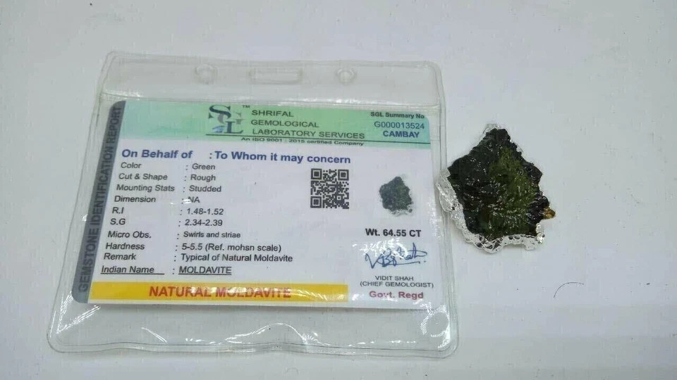Genuine Moldavite Pendant Green – Certified Natural Stone Energy Jewelry