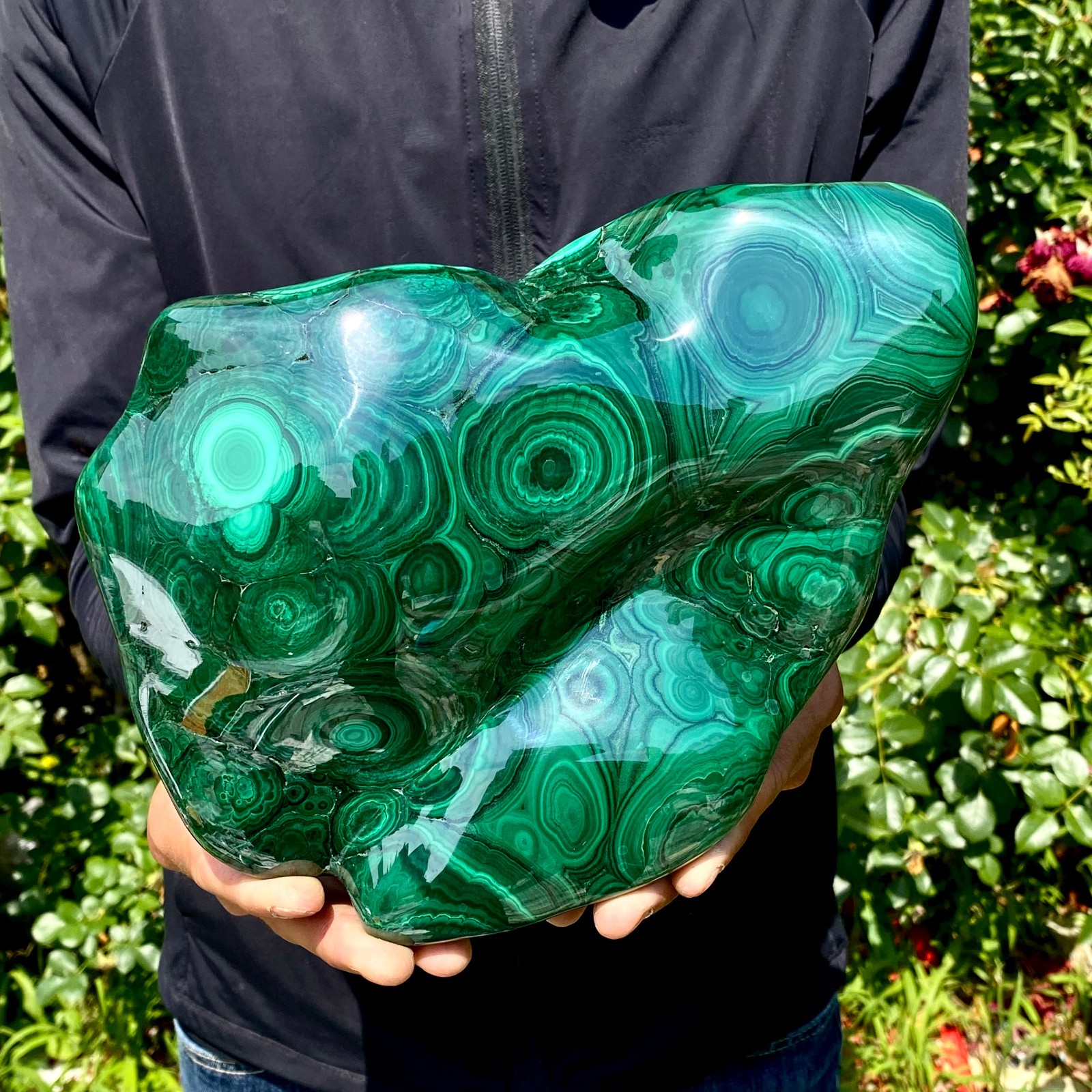11LB Natural Polished Malachite Mineral freeform specimen Reiki Stone Healing