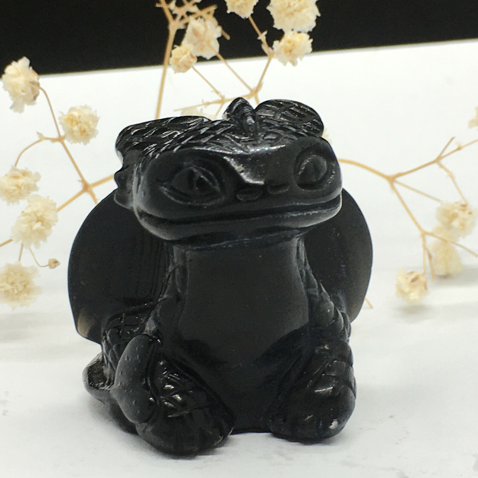 1.5’’ Natural obsidian crystal Quartz carved crystal skull reiki healing 1pc