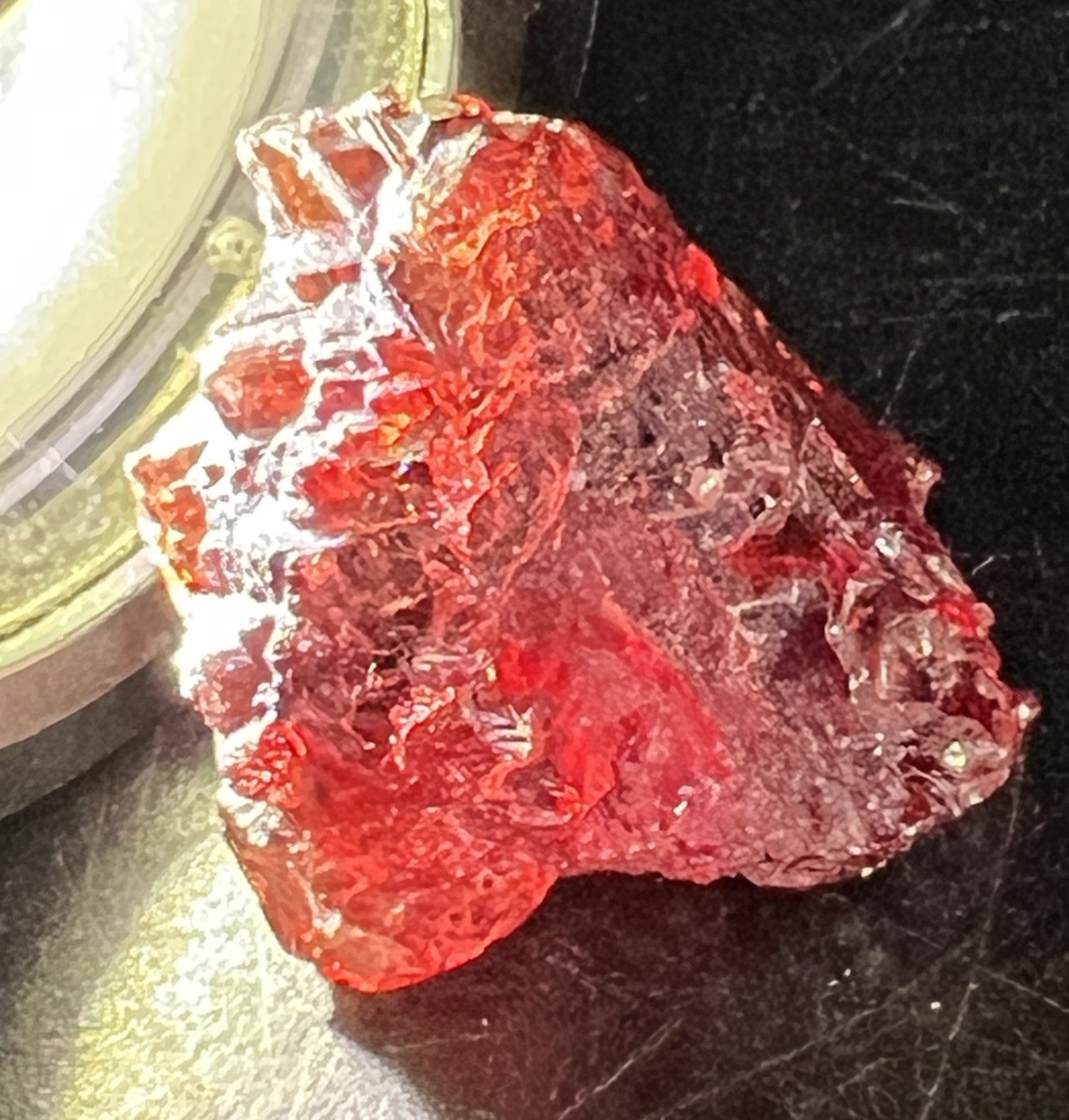 Spessartine Garnet from Brazil 5/8″x 1/2″x 5/8″ Item Z035