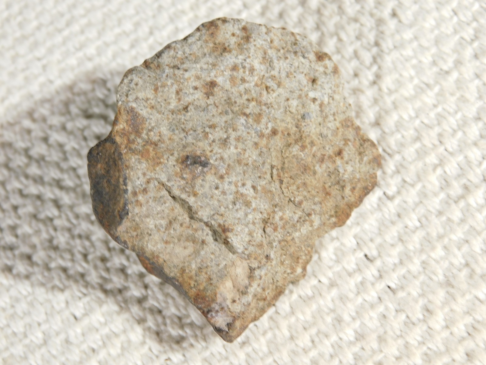Stony METEORITE With Dark Fusion Crust 100% Natural Fell in Libya 42.2gr