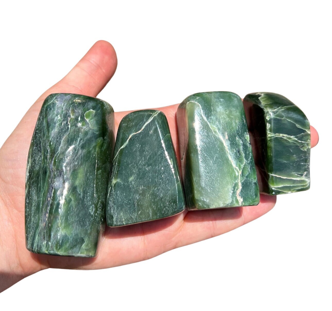 Nephrite Jade Freeform, Natural Nephrite Jade Stone from Siberia
