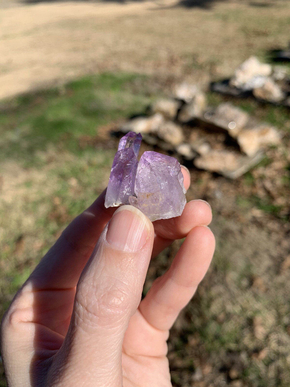 Vintage Collection Mini Purple Lilac Amethyst Crystal Cluster, Veracruz Mexico