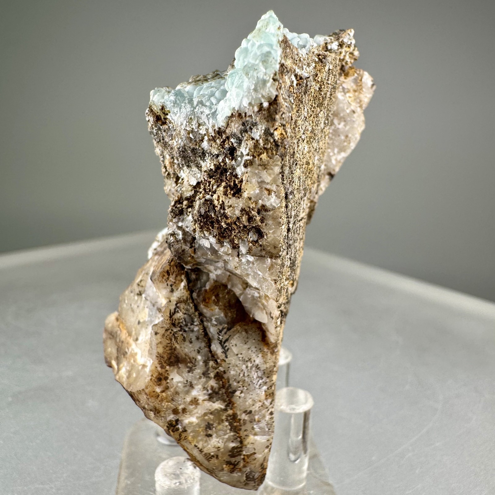 Nice Blue Smithsonite: Kelly Mine, Magdalena, Socorro Co., New Mexico- Classic!