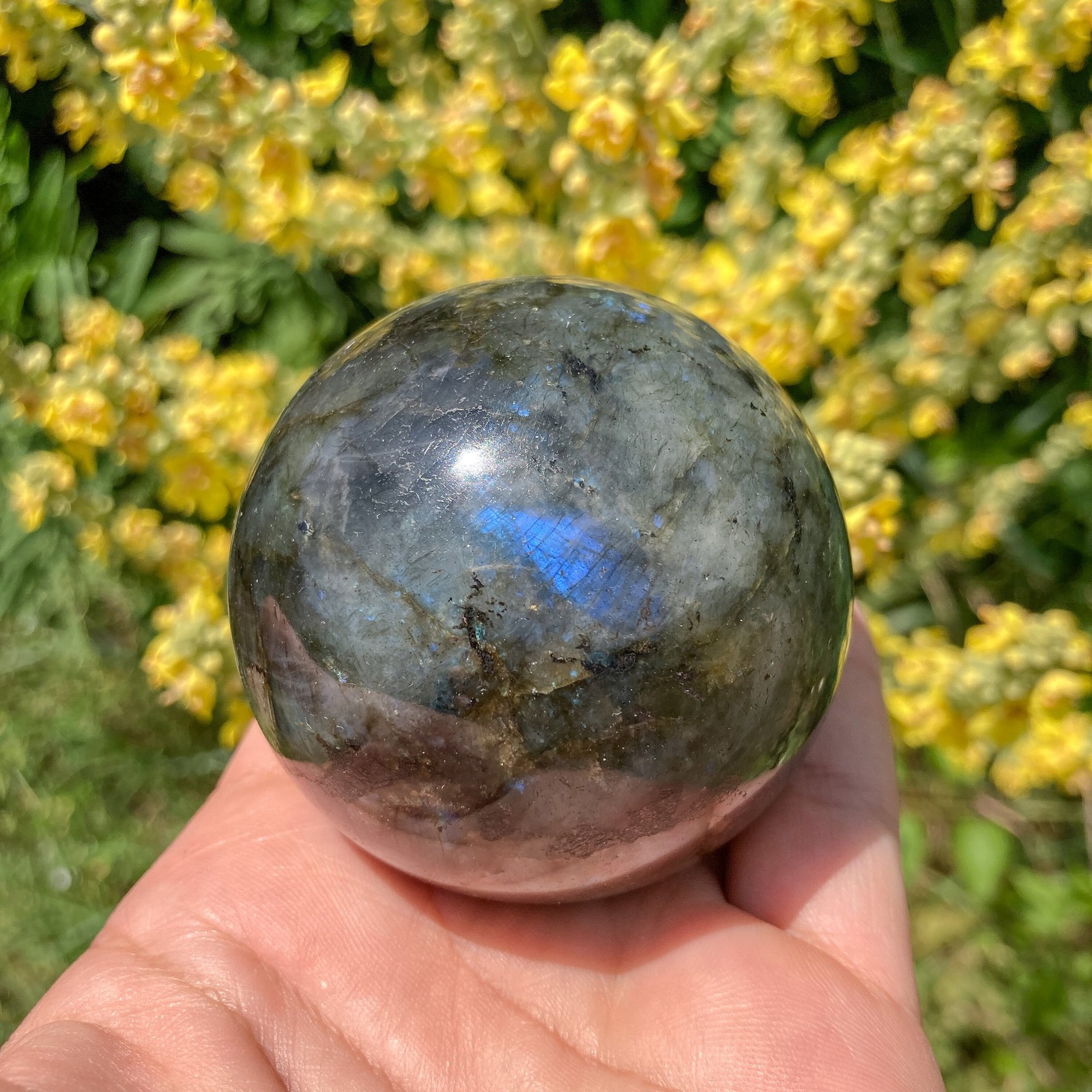 Blue Labradorite Sphere / Psychic Powers / Clairvoyance / Telepathy / Prophecy