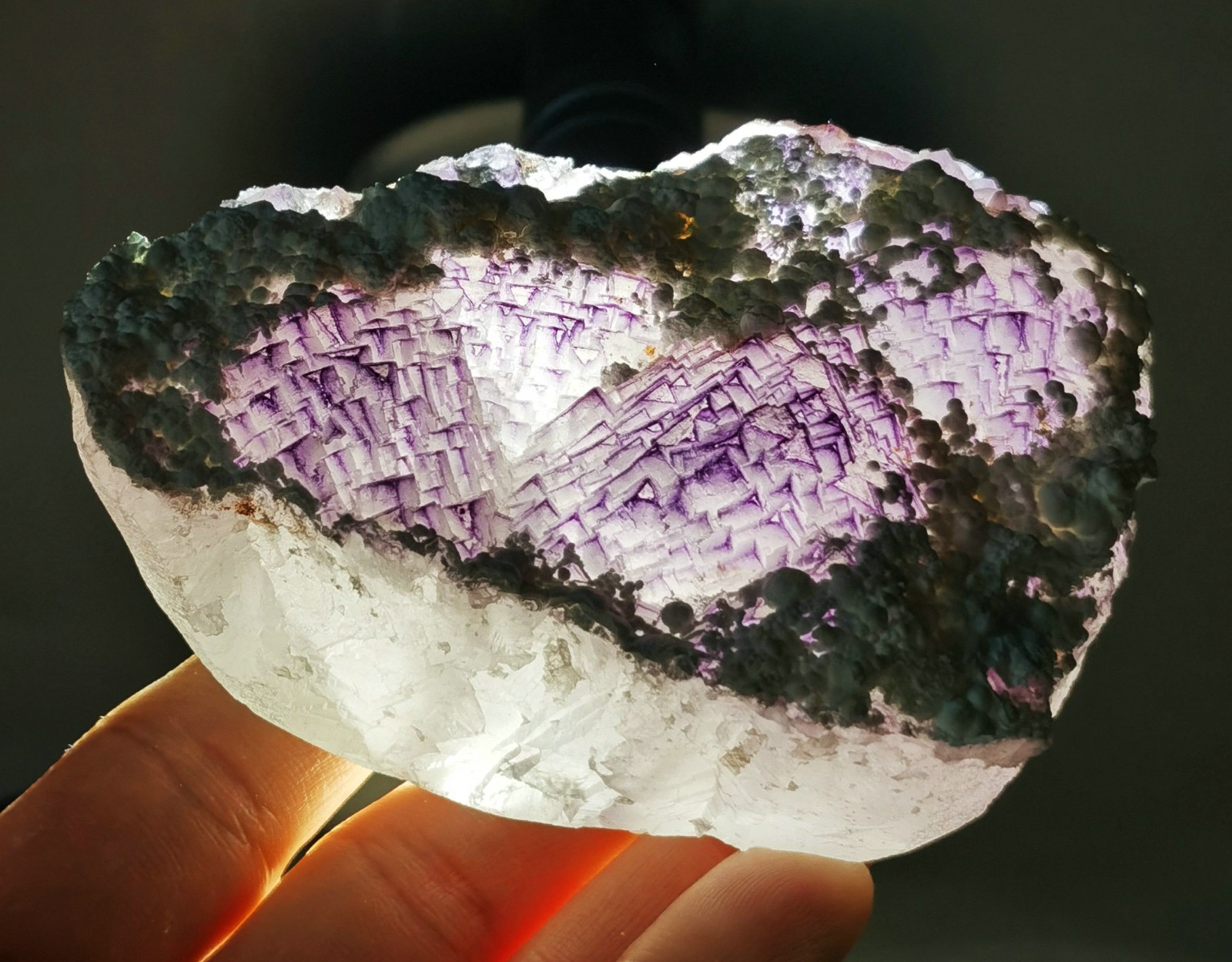 Rare Purple Fluorite Mineral Specimen China