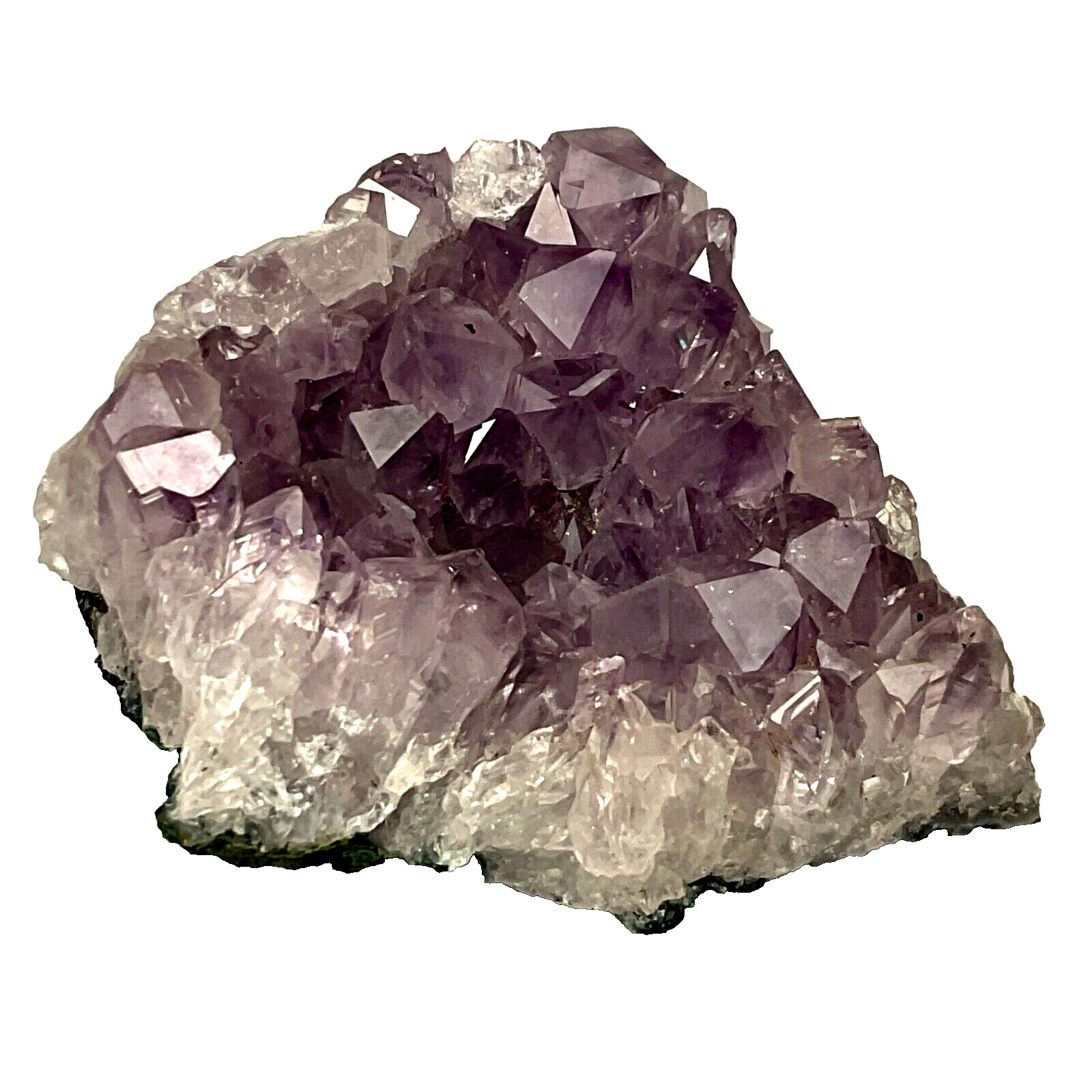 Natural Quartz Amethyst Cluster Crystal Geode Healing Specimen 2″ x 1 7/8″ x 3/4