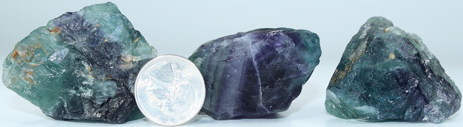 AAA Rough Mexican Rainbow Fluorite / 5 Pieces / 17.2 oz (487.61 gr) 2258