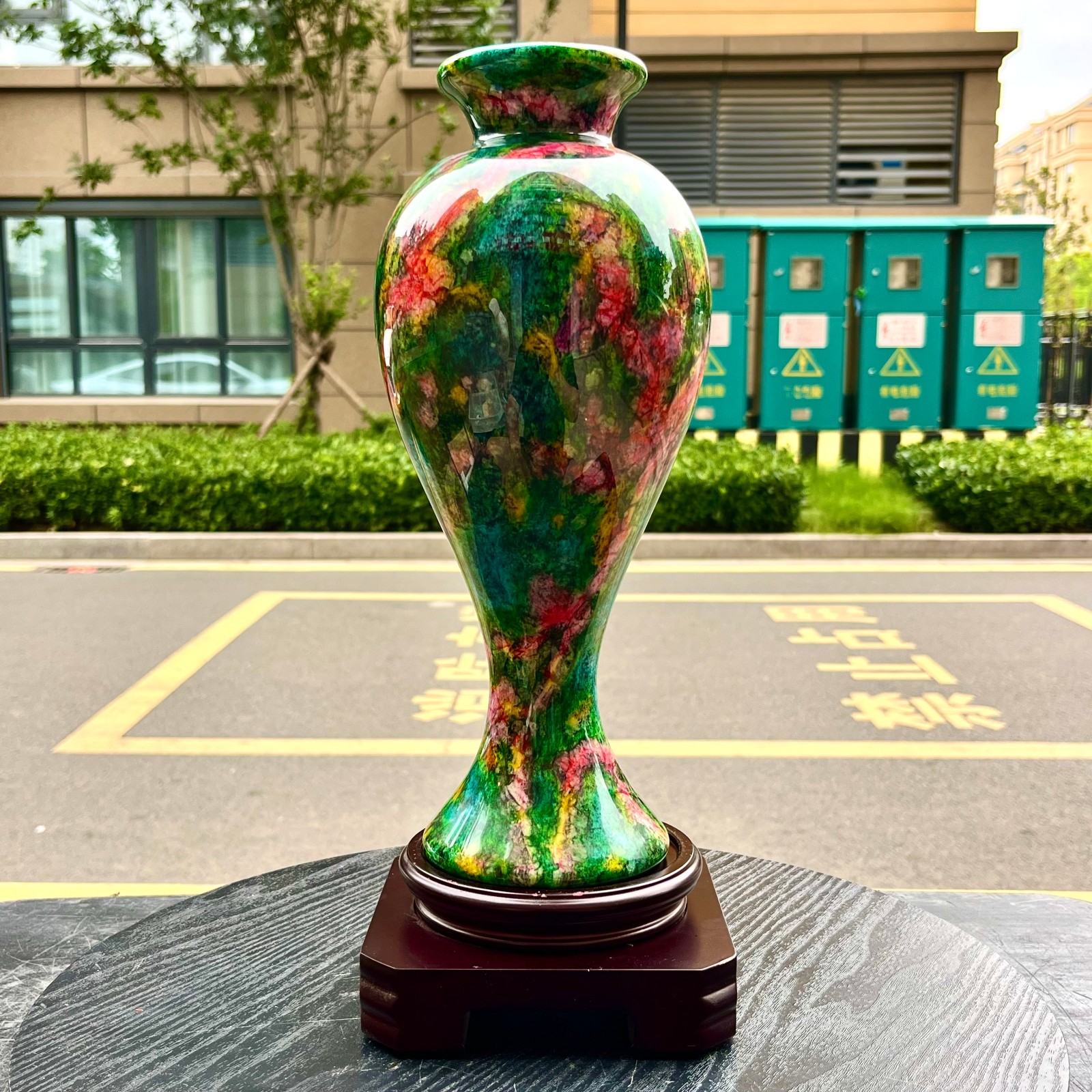 4.64LB Natural “Seven Colors Jade” vase specimen -Taiwan China