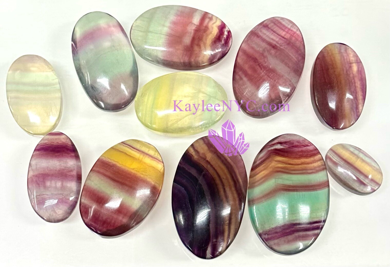 Wholesale Lot 2 Lbs Natural Fluorite Palm Stone Crystal Healing